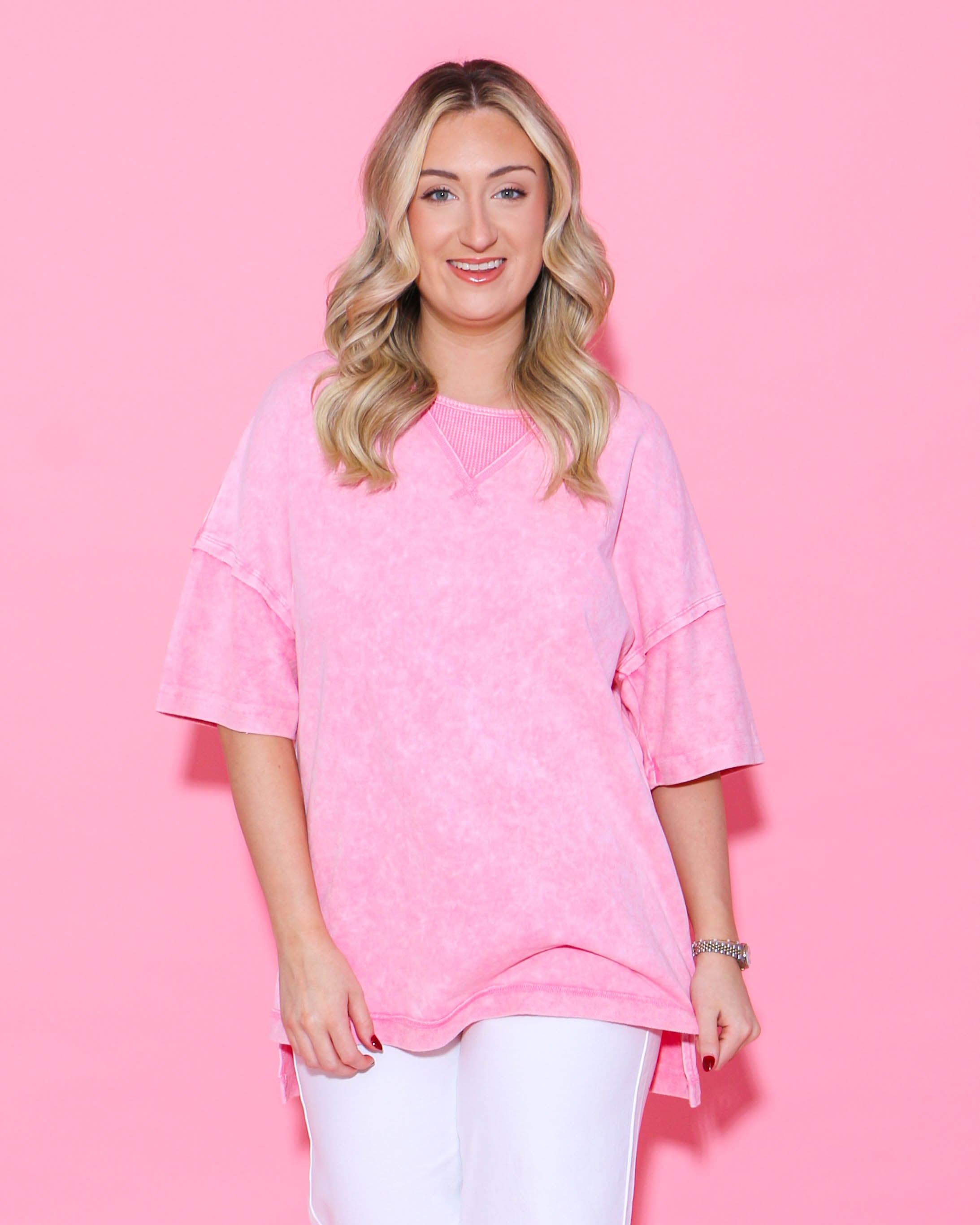 Pink Terry Cloth Top