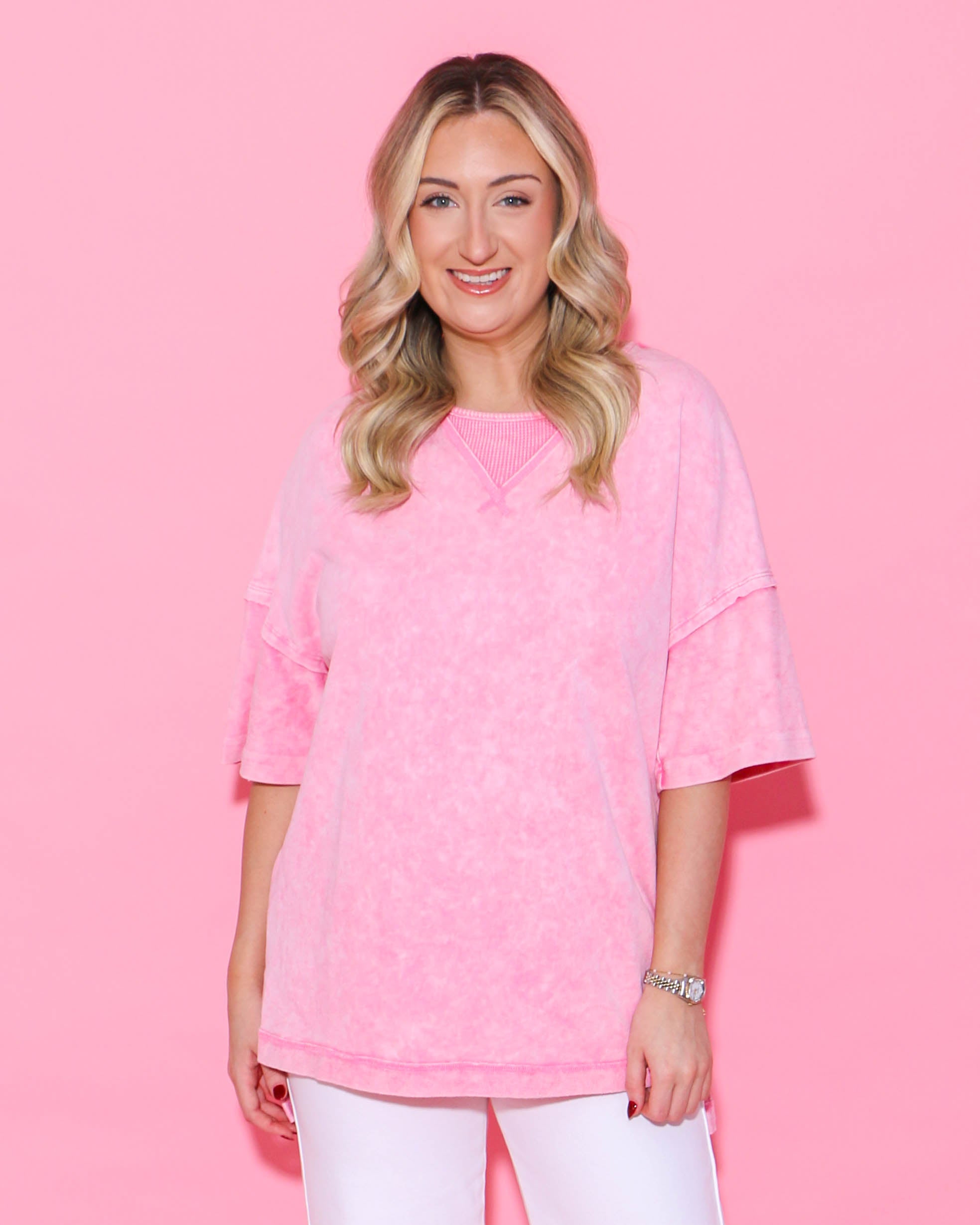 Pink Terry Cloth Top