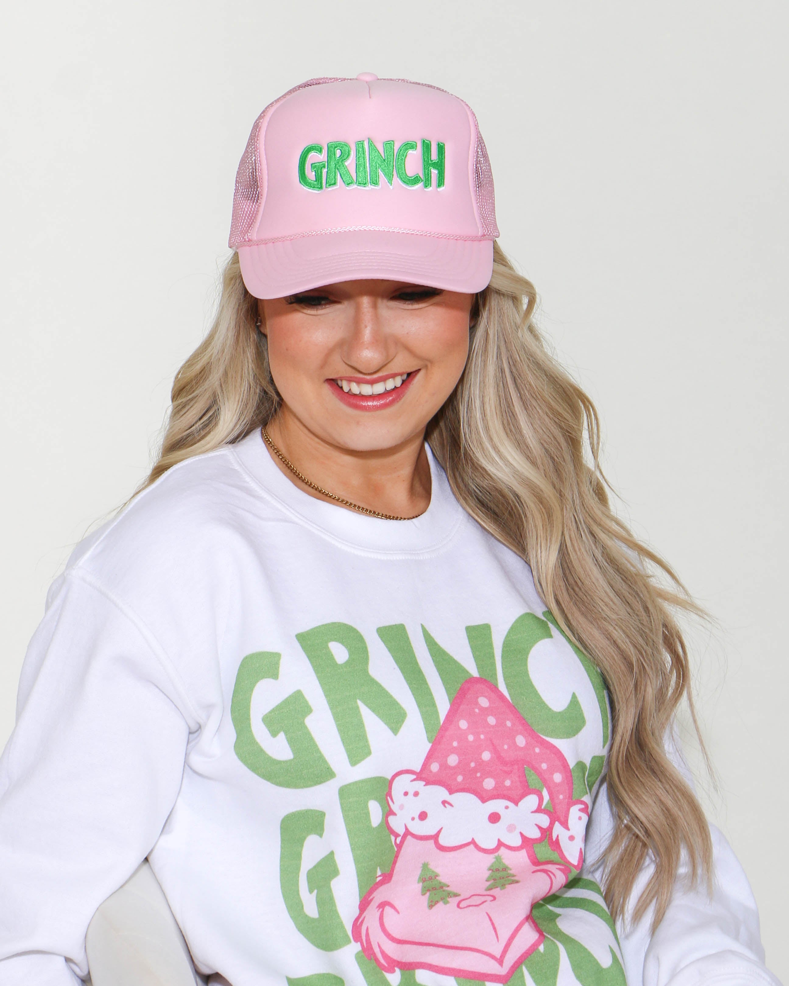 Grinch Pink Trucker Hat