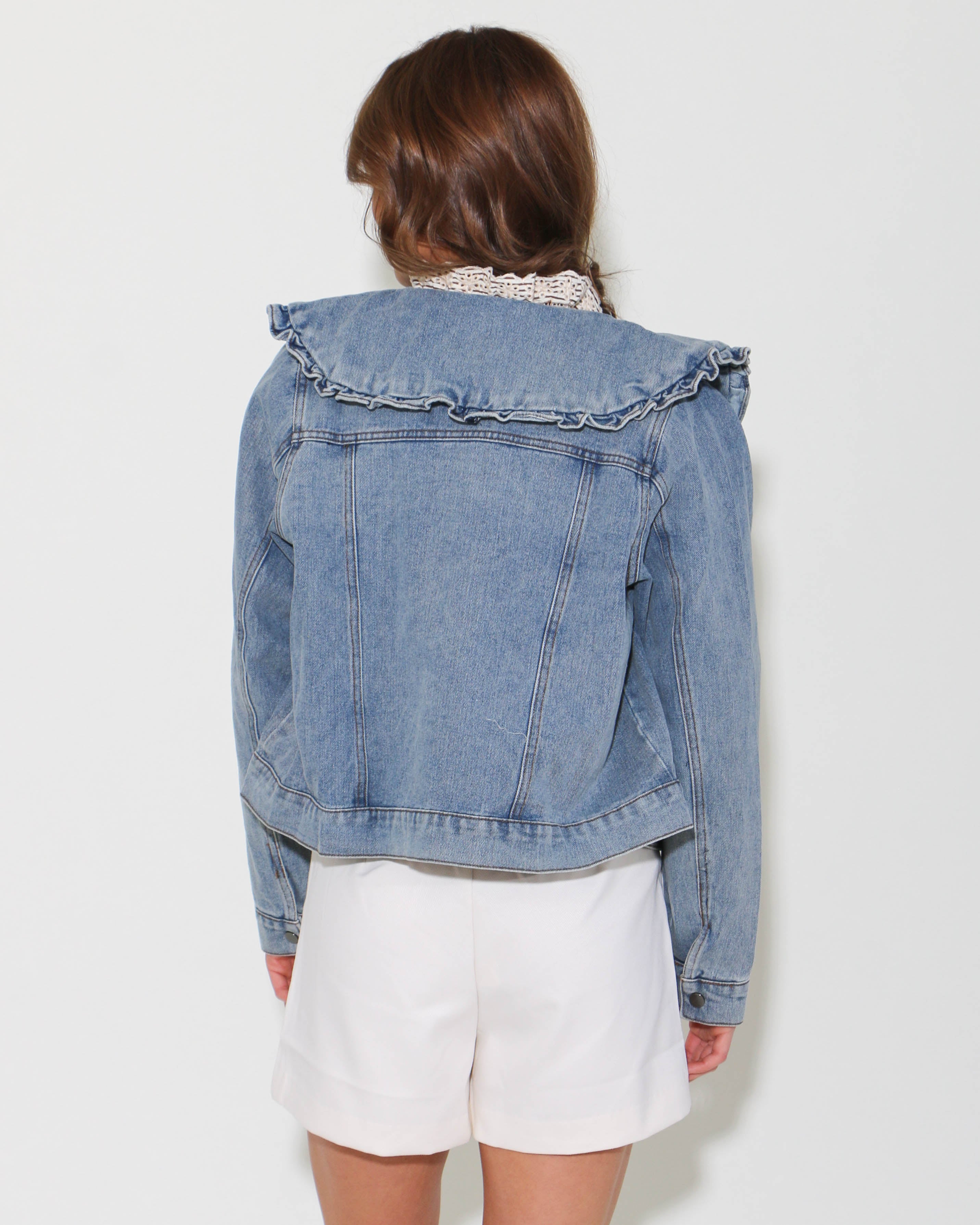 Peter Pan Collar Denim Jacket