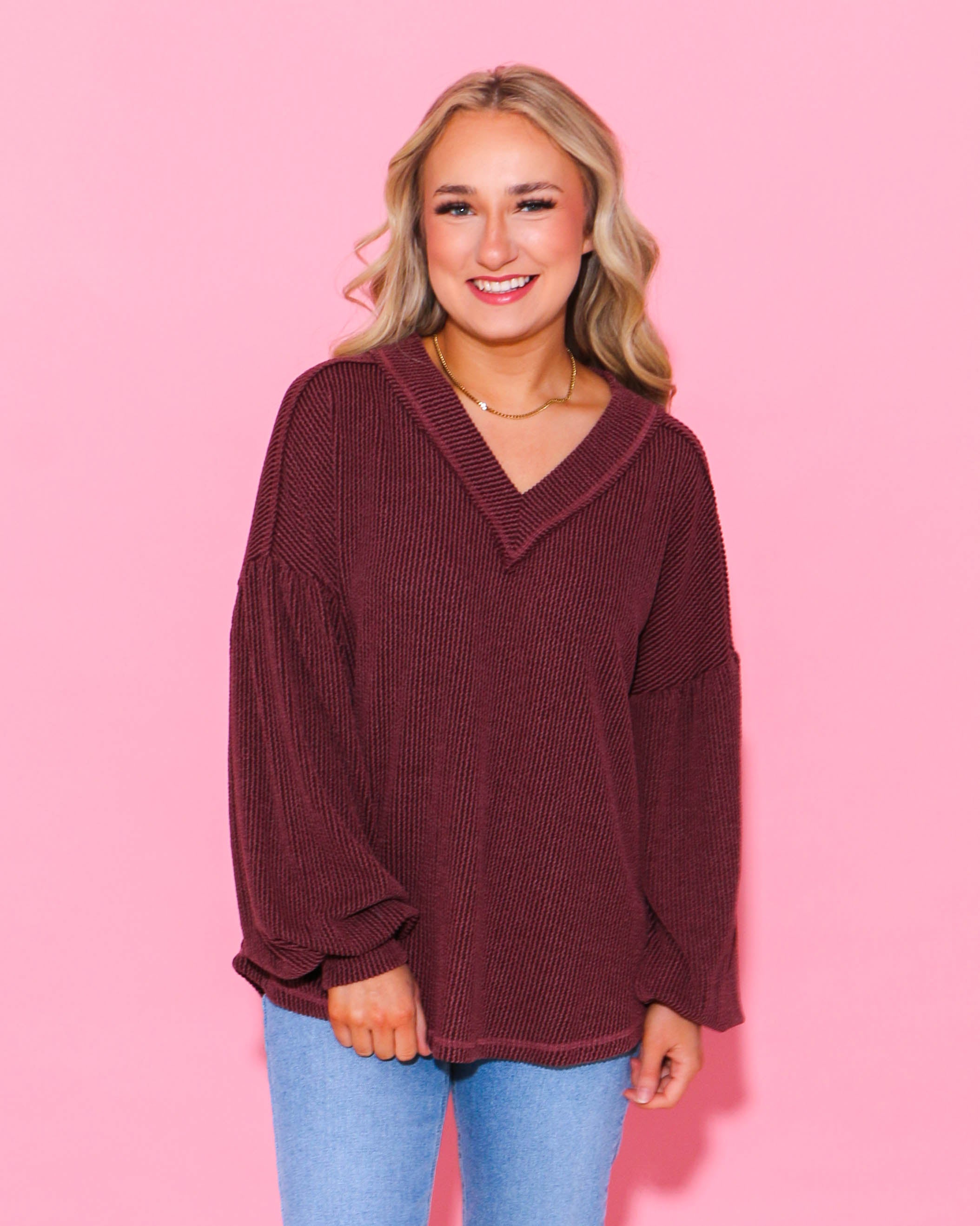 Cozy Two-Tone Oversized Knit Top (3 Colors)