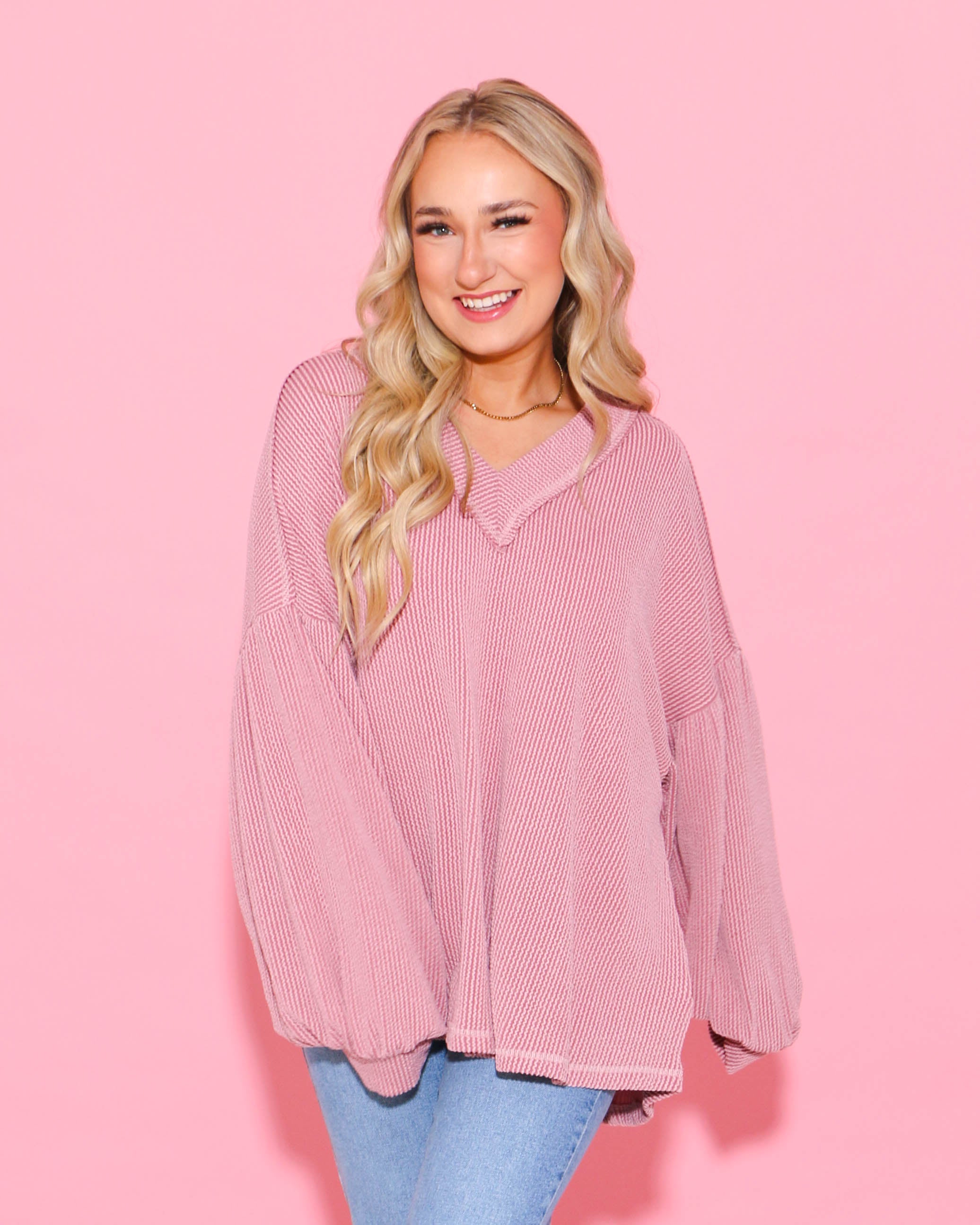 Cozy Two-Tone Oversized Knit Top (3 Colors)