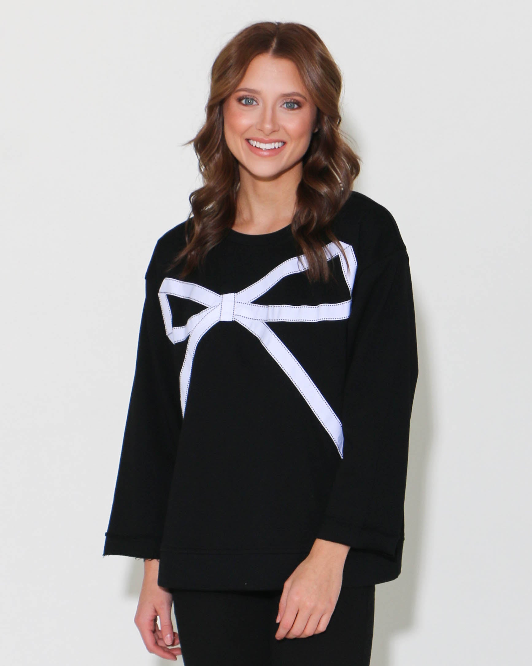 Ribbon Print Sweatshirt