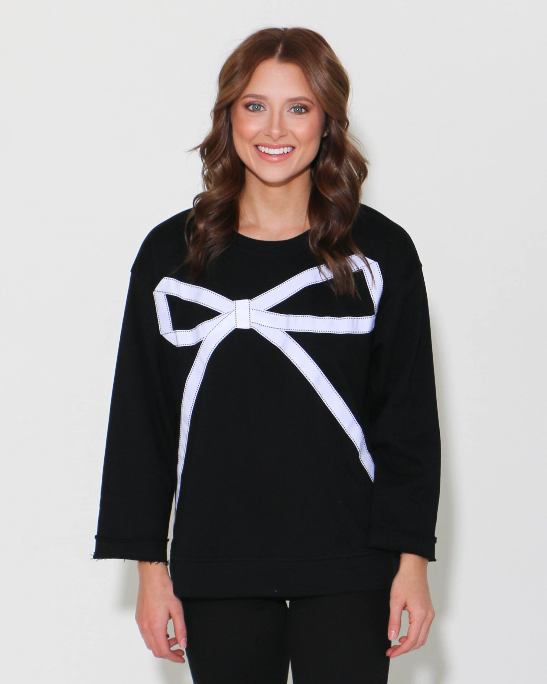 Ribbon Print Sweatshirt