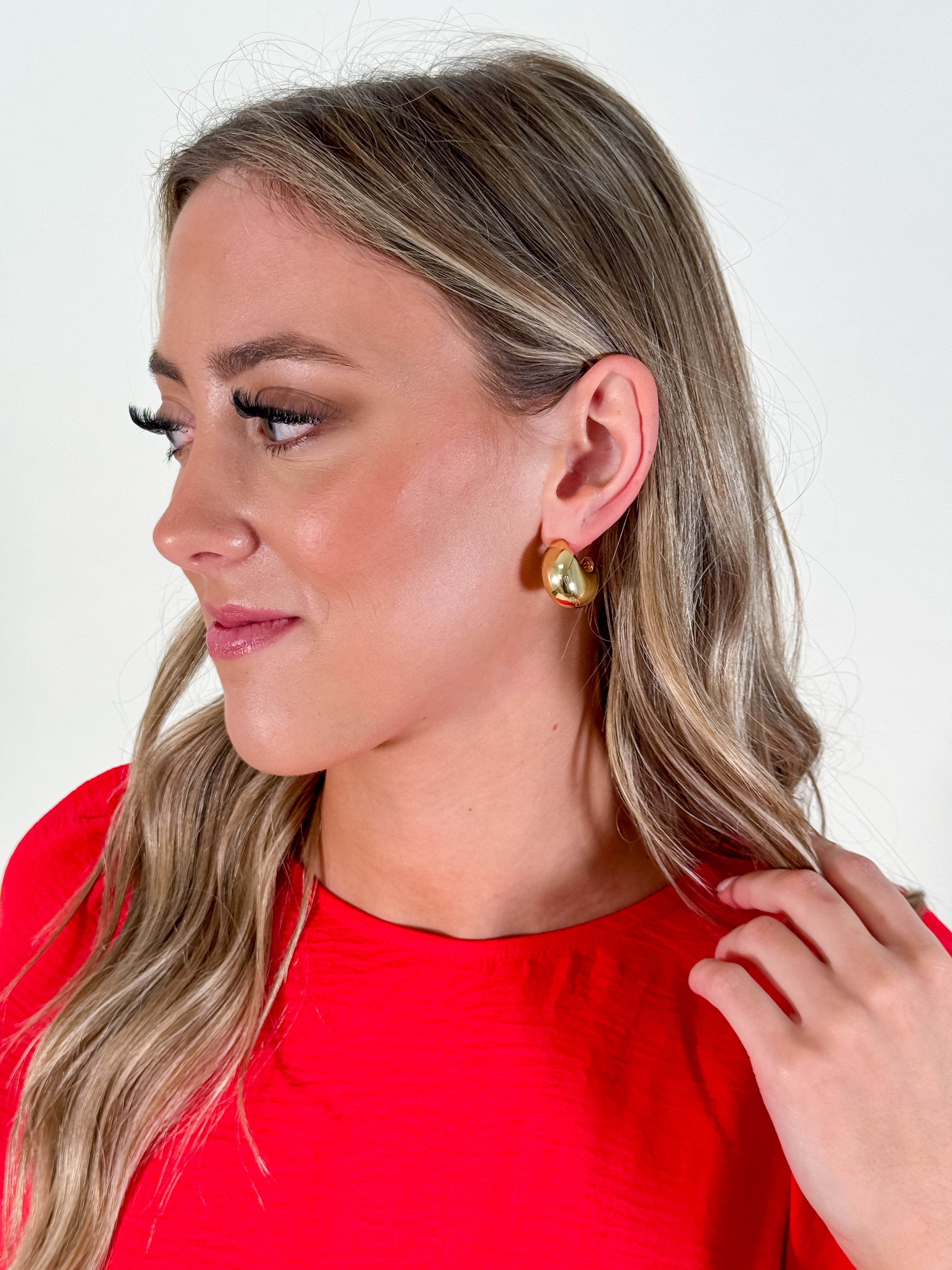 Gold Half Hoop Earrings