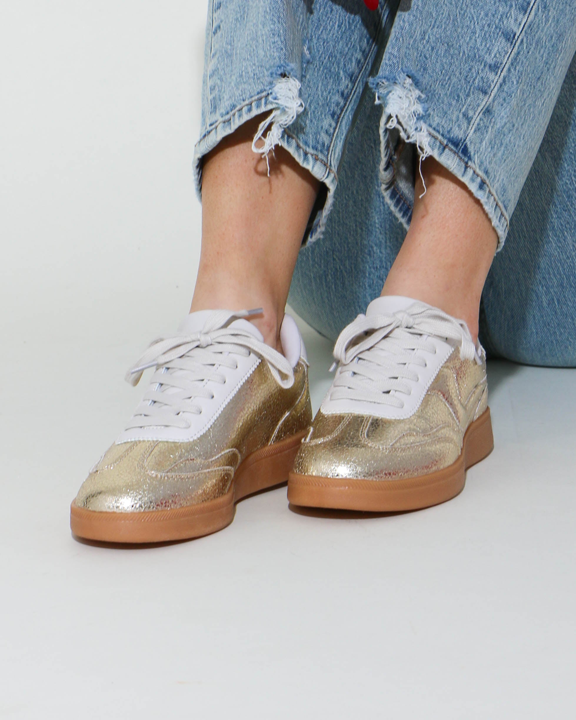 Pretty Girl Sneaker in Gold