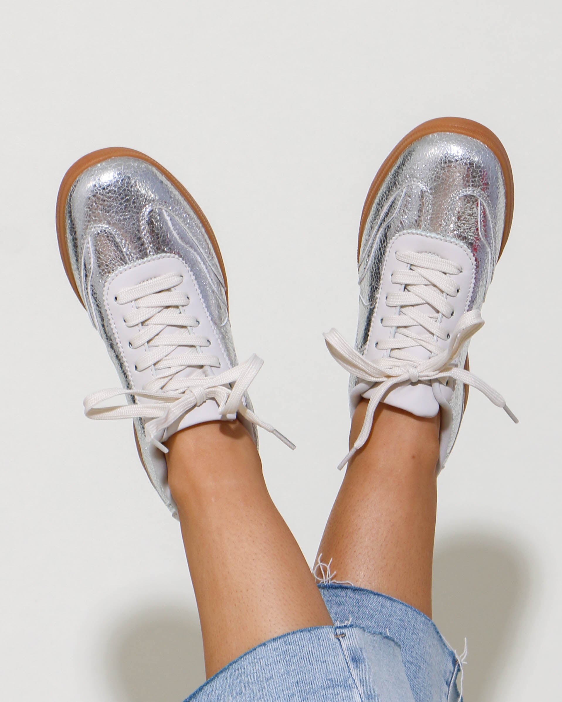 Pretty Girl Sneaker in Silver