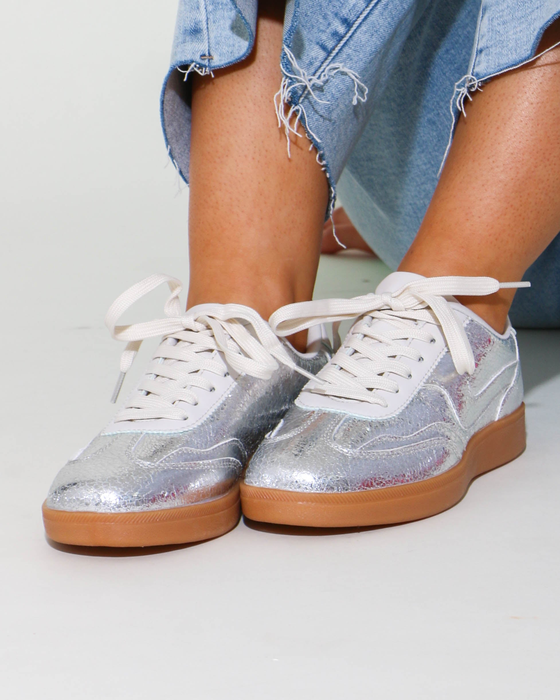 Pretty Girl Sneaker in Silver