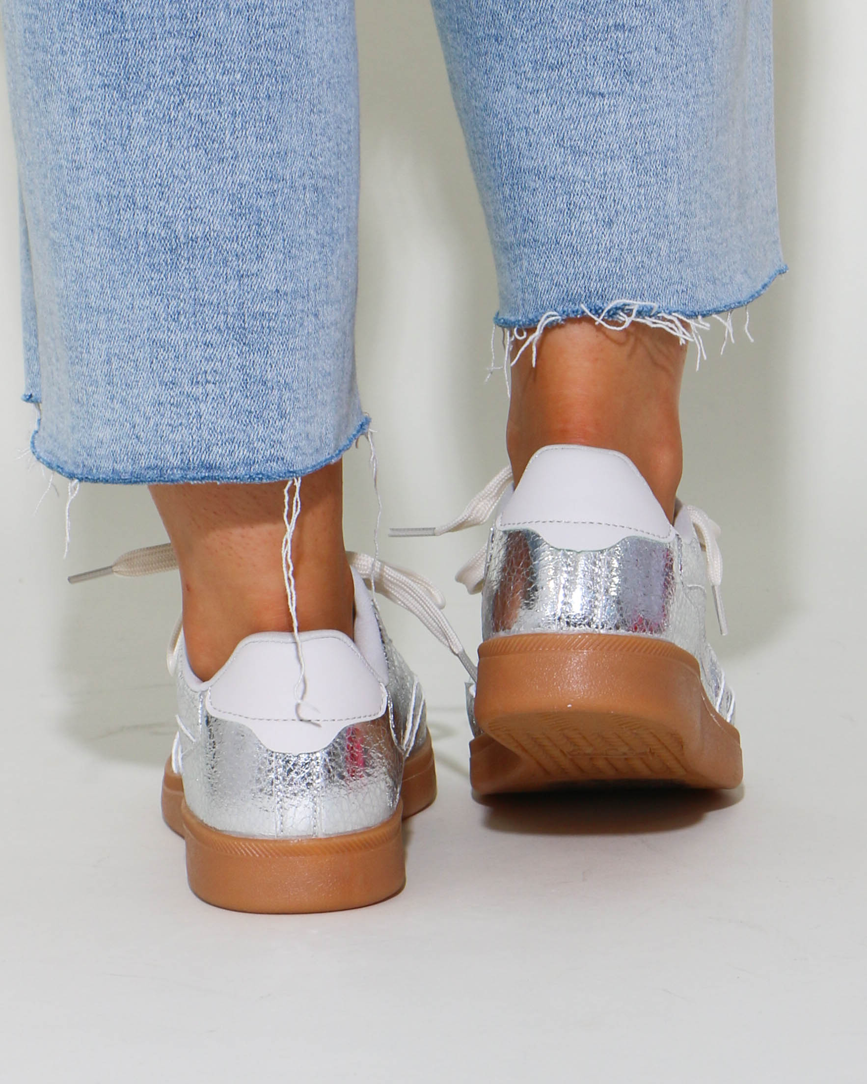 Pretty Girl Sneaker in Silver