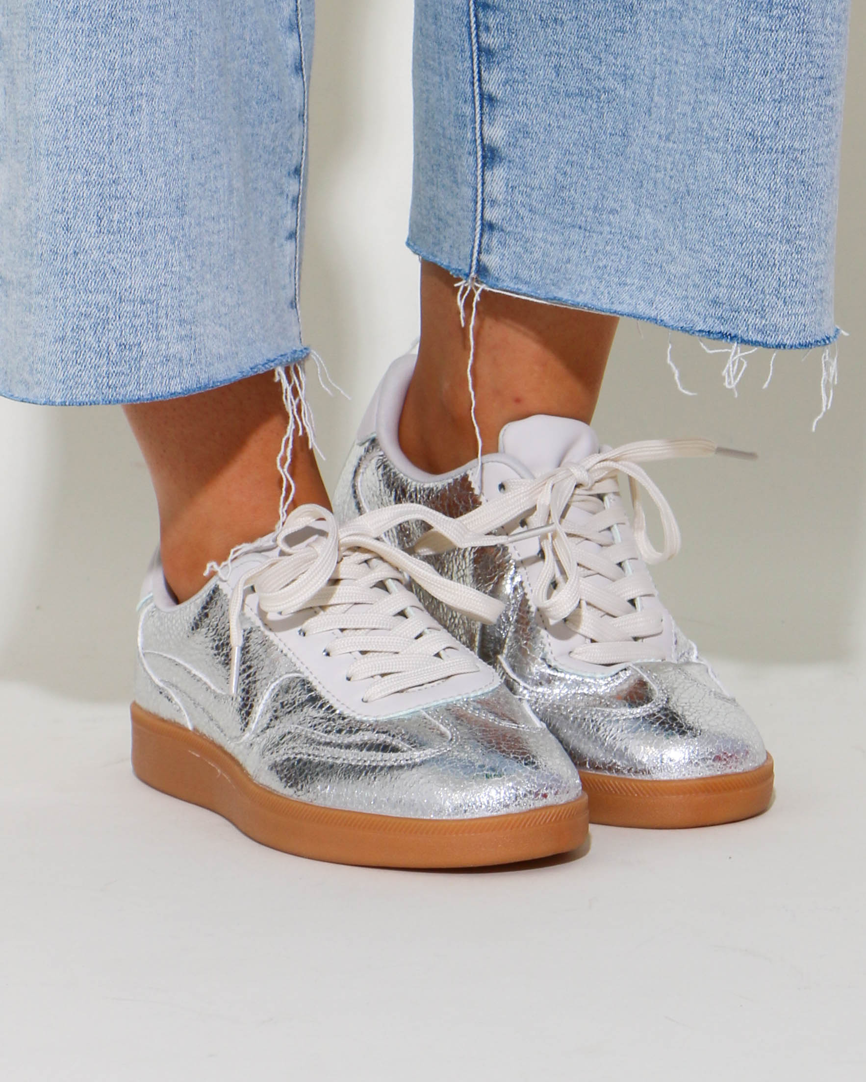 Pretty Girl Sneaker in Silver