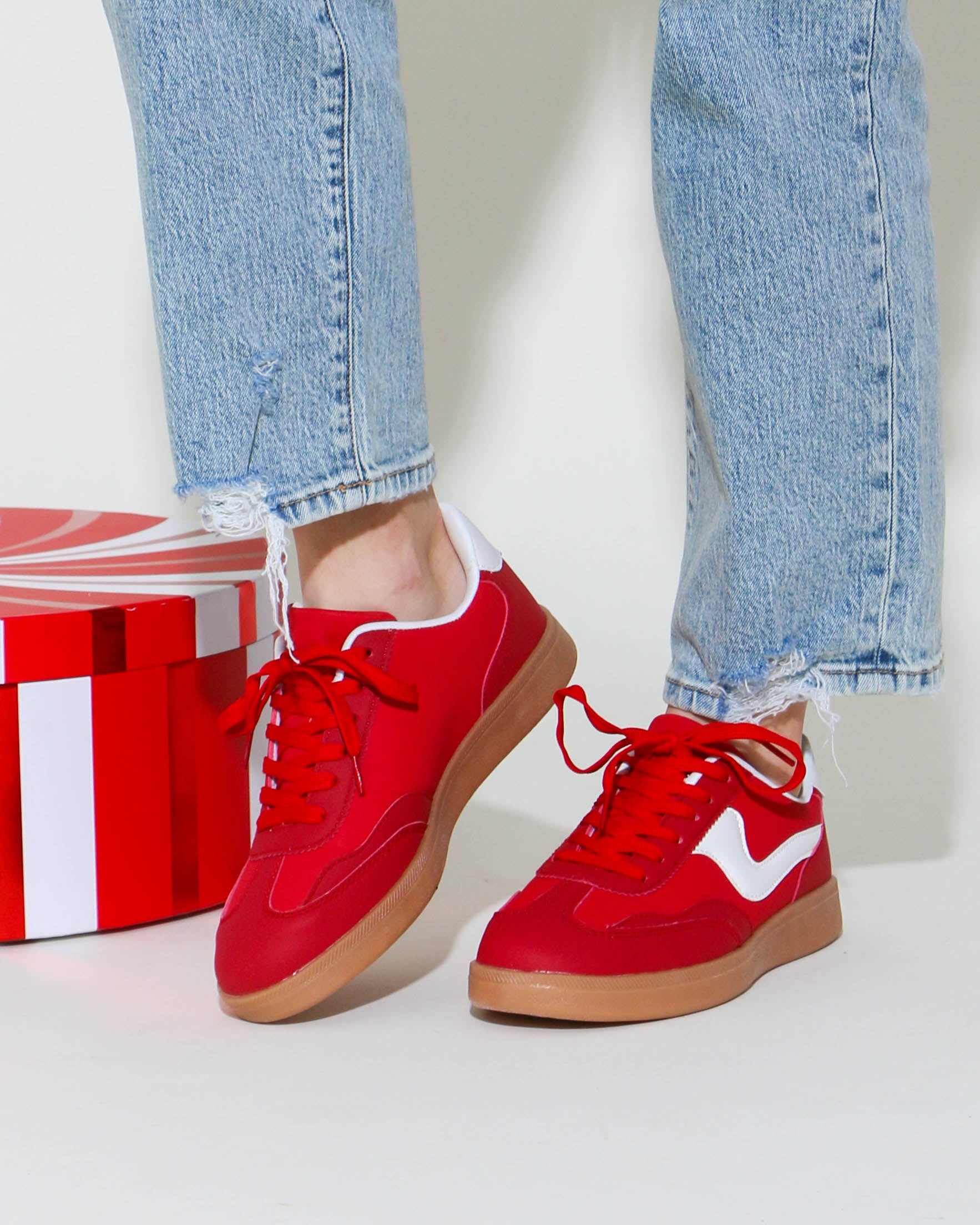 Pretty Girl Sneaker in Red