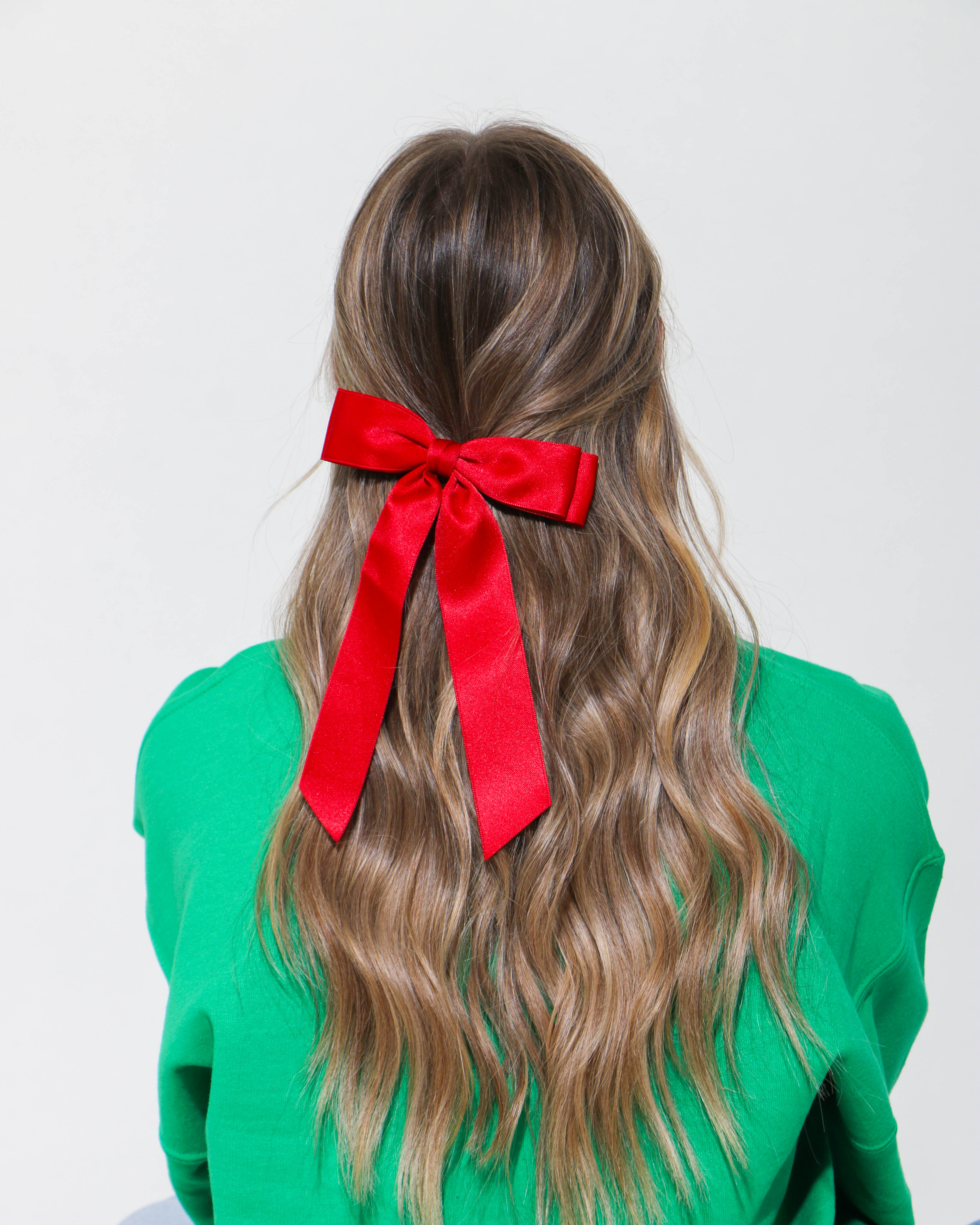 Holiday Set of 3 Satin Bow Clips