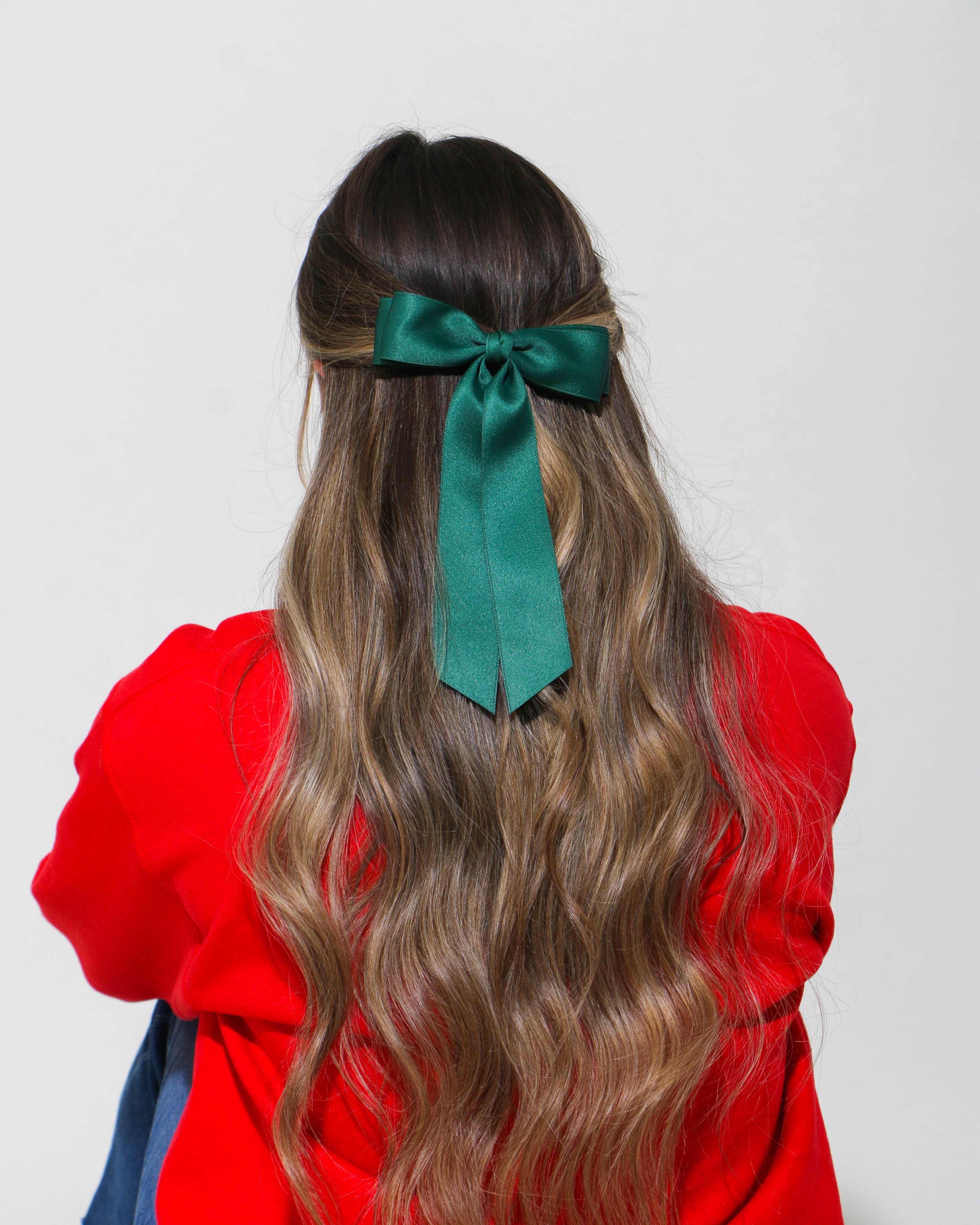 Holiday Set of 3 Satin Bow Clips