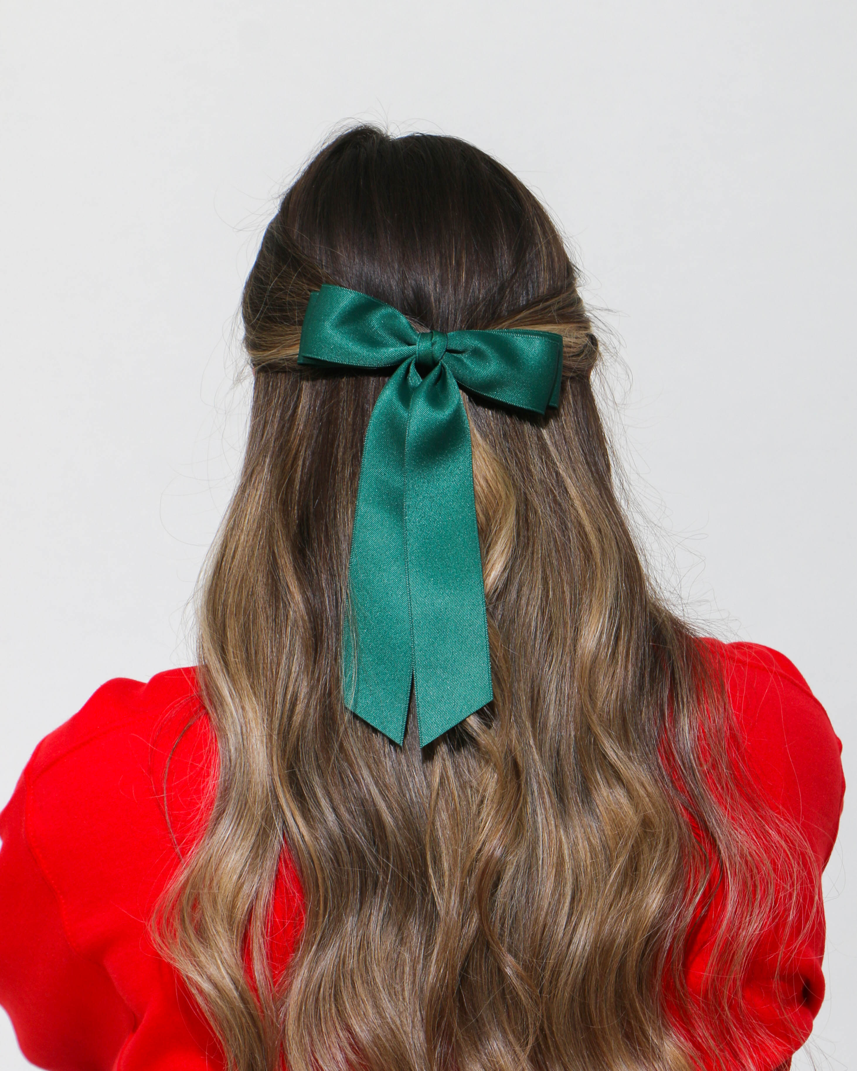 Holiday Set of 3 Satin Bow Clips