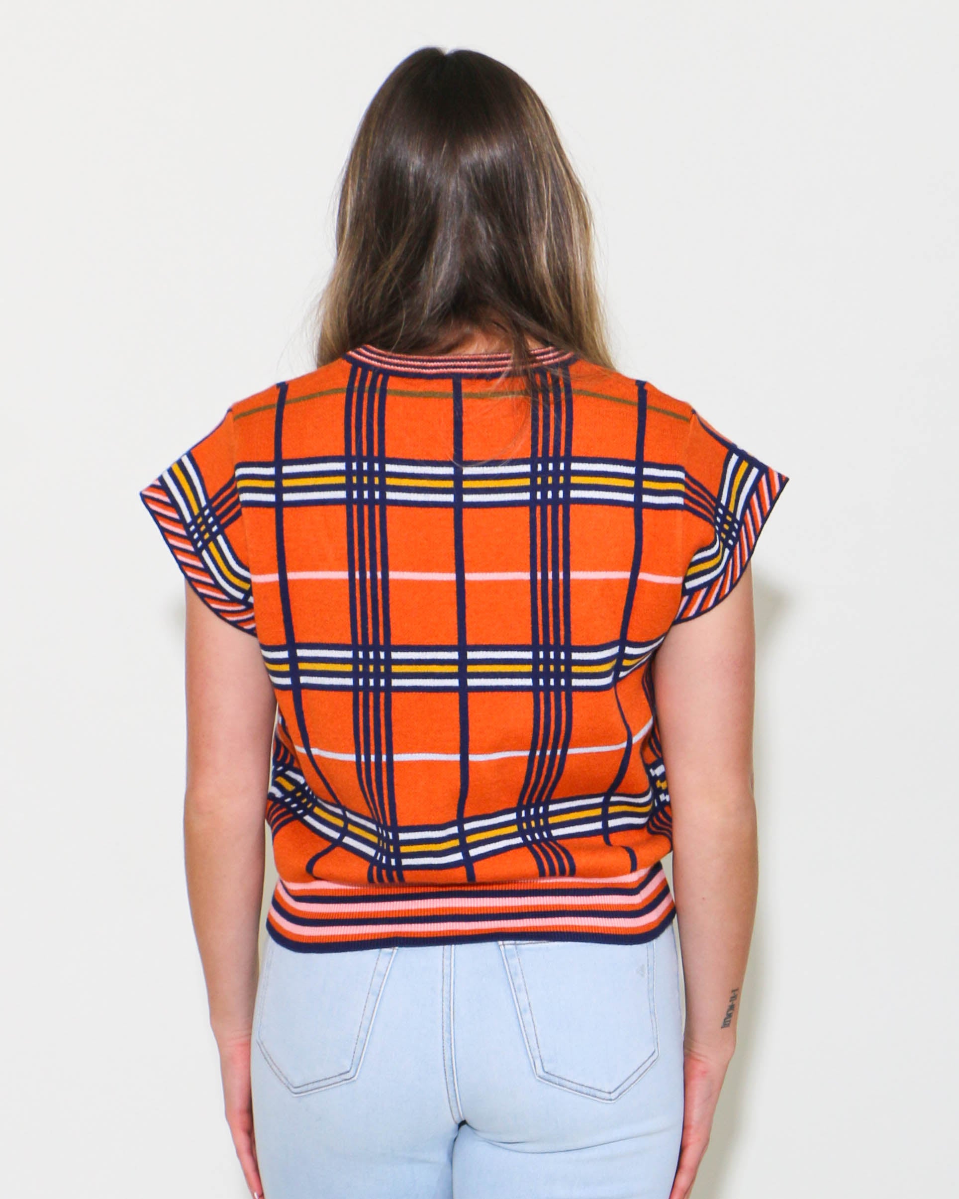 THML | Short Sleeve Plaid Top