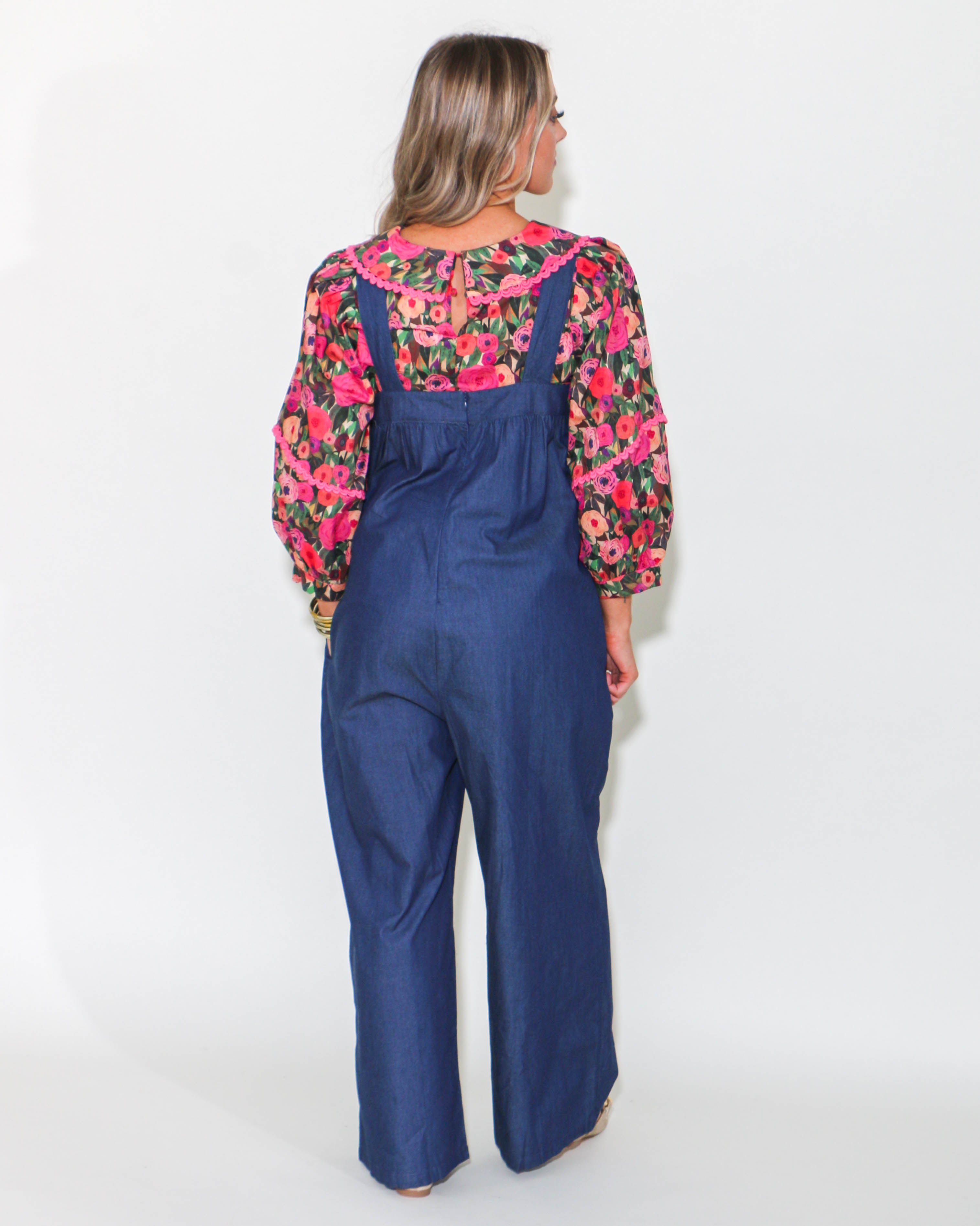 Everyday Square Neck Denim Jumpsuit