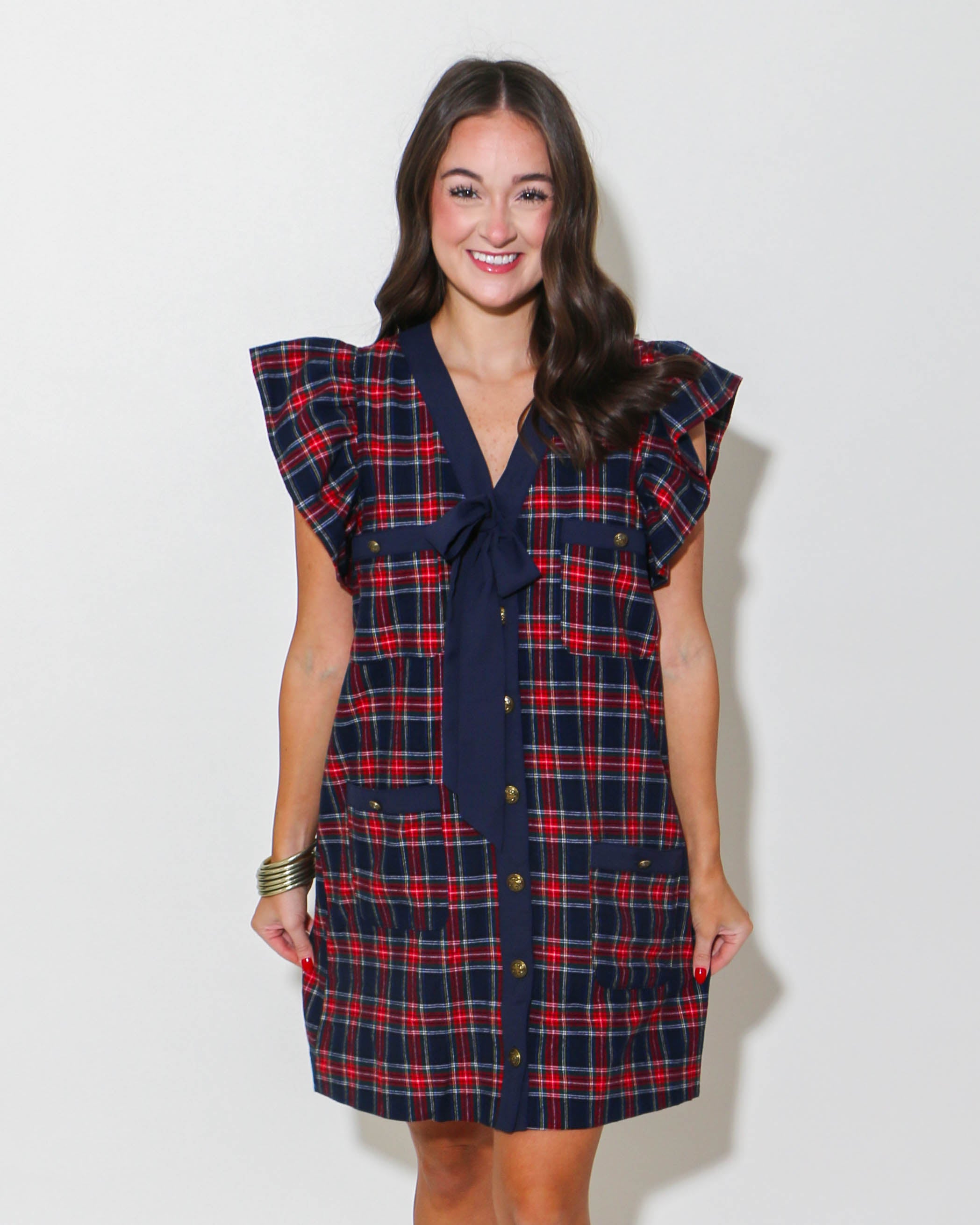 Plaid Print Mini Dress