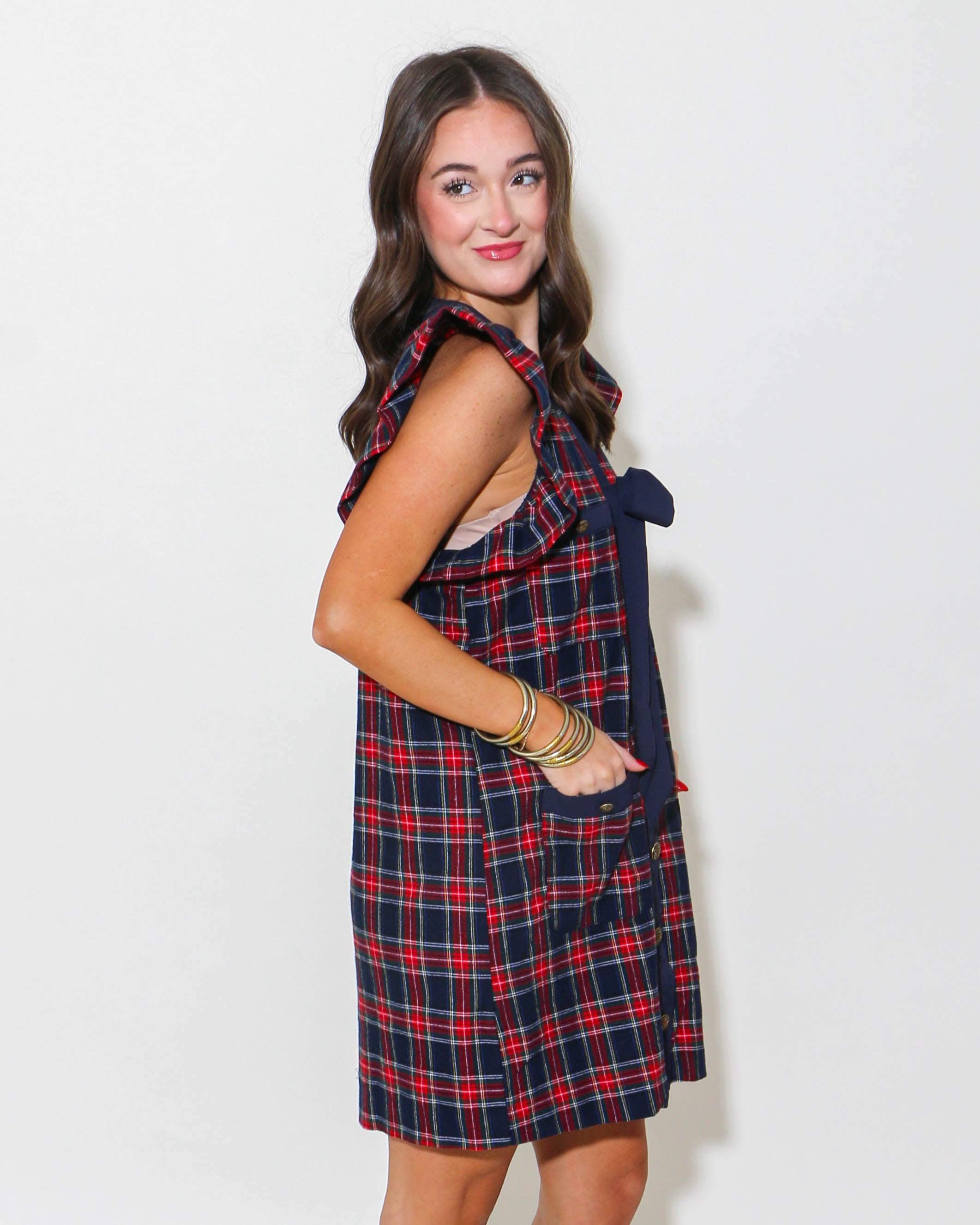 Plaid Print Mini Dress