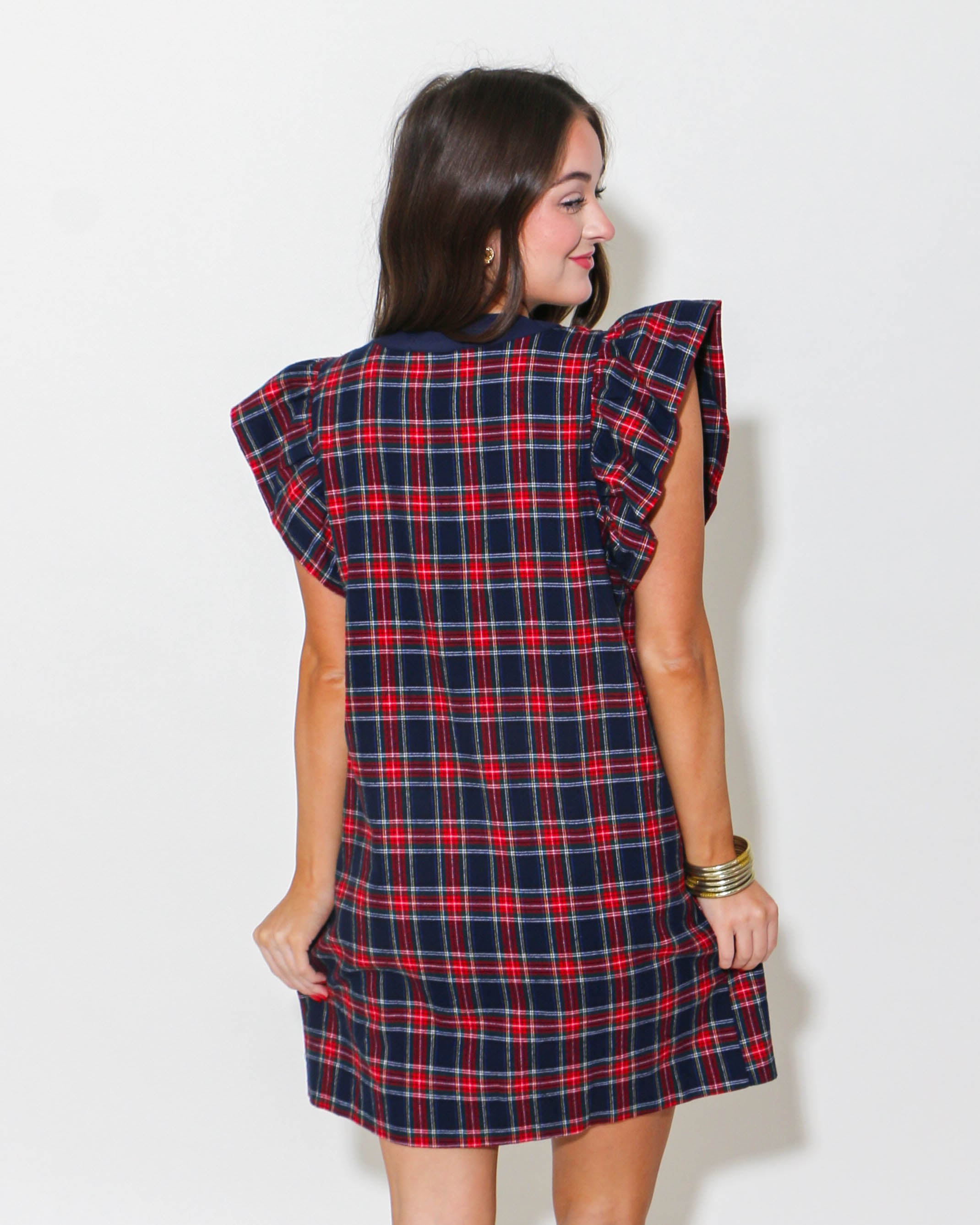 Plaid Print Mini Dress