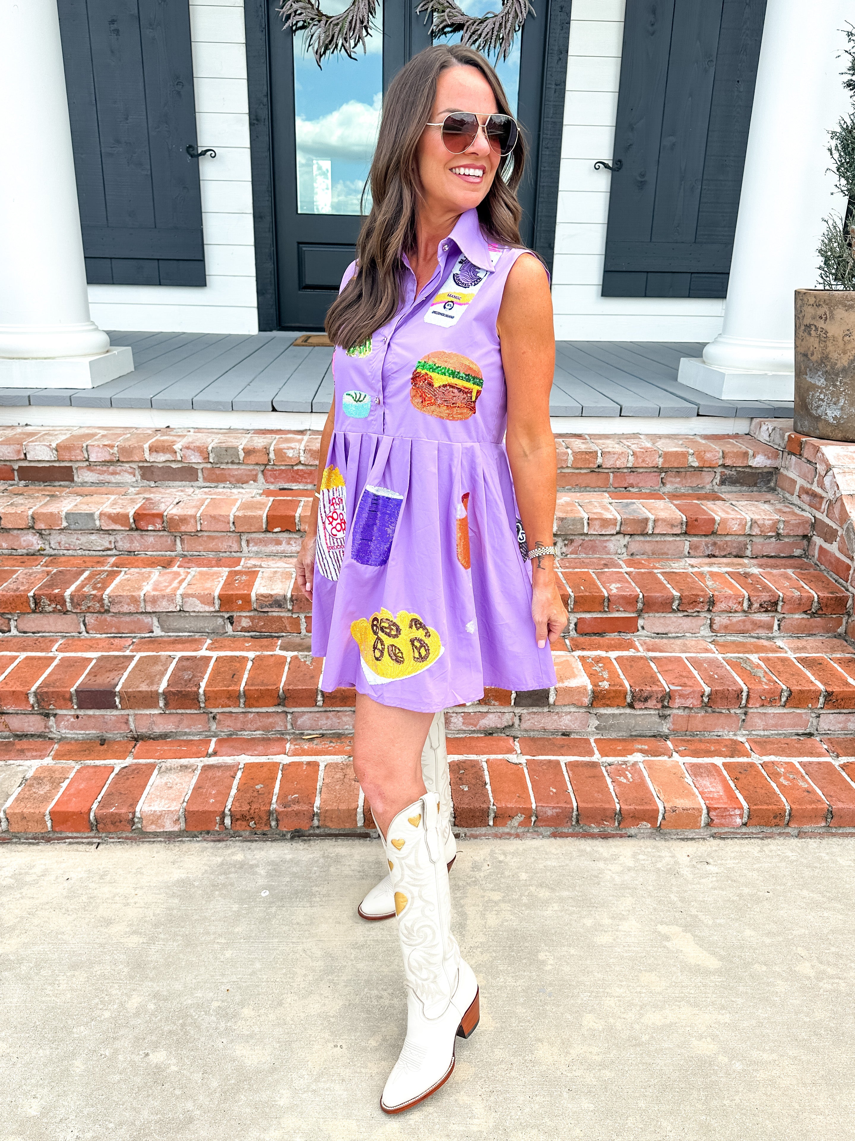 Purple Tailgate Queen Dress