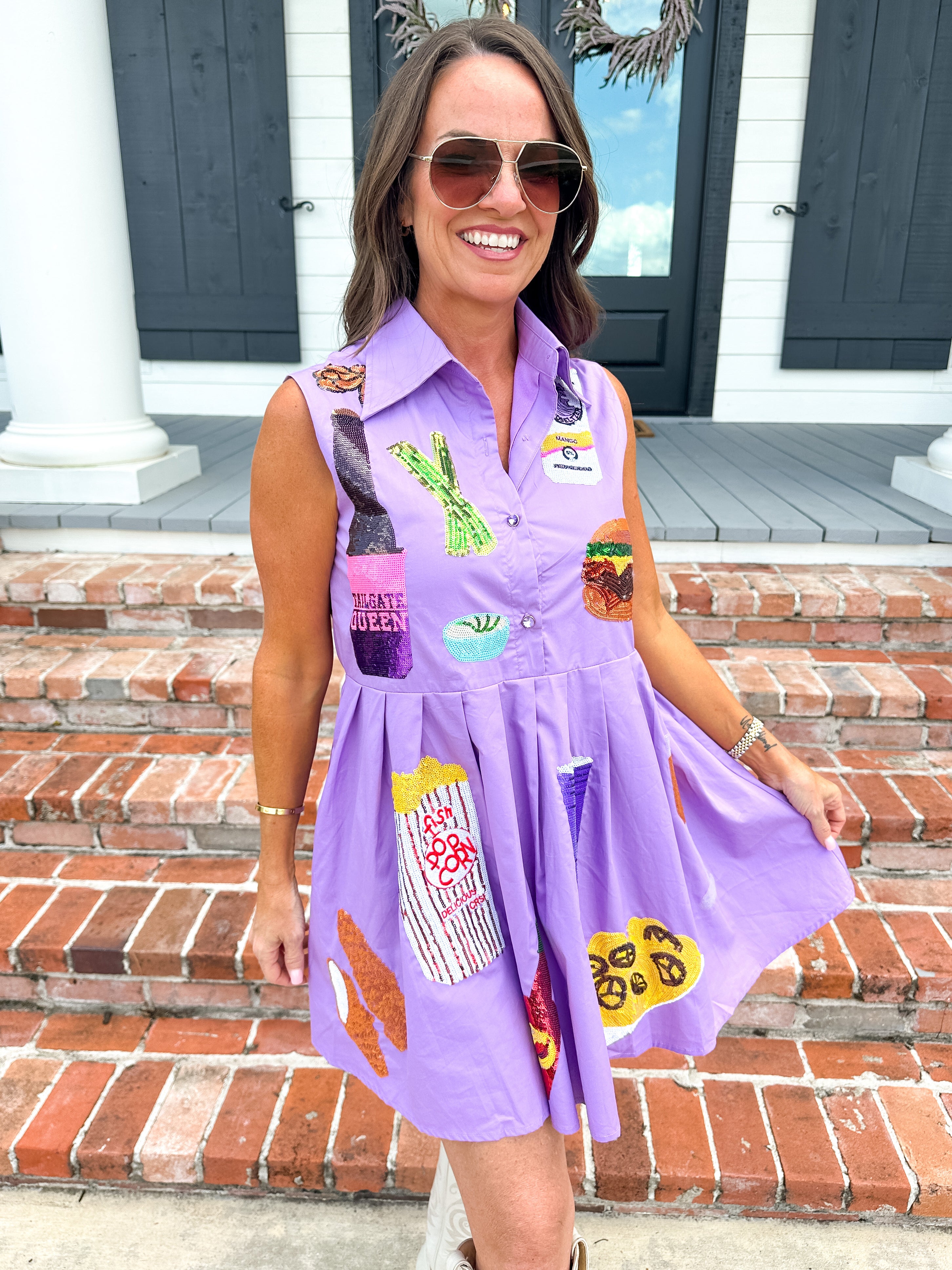 Purple Tailgate Queen Dress