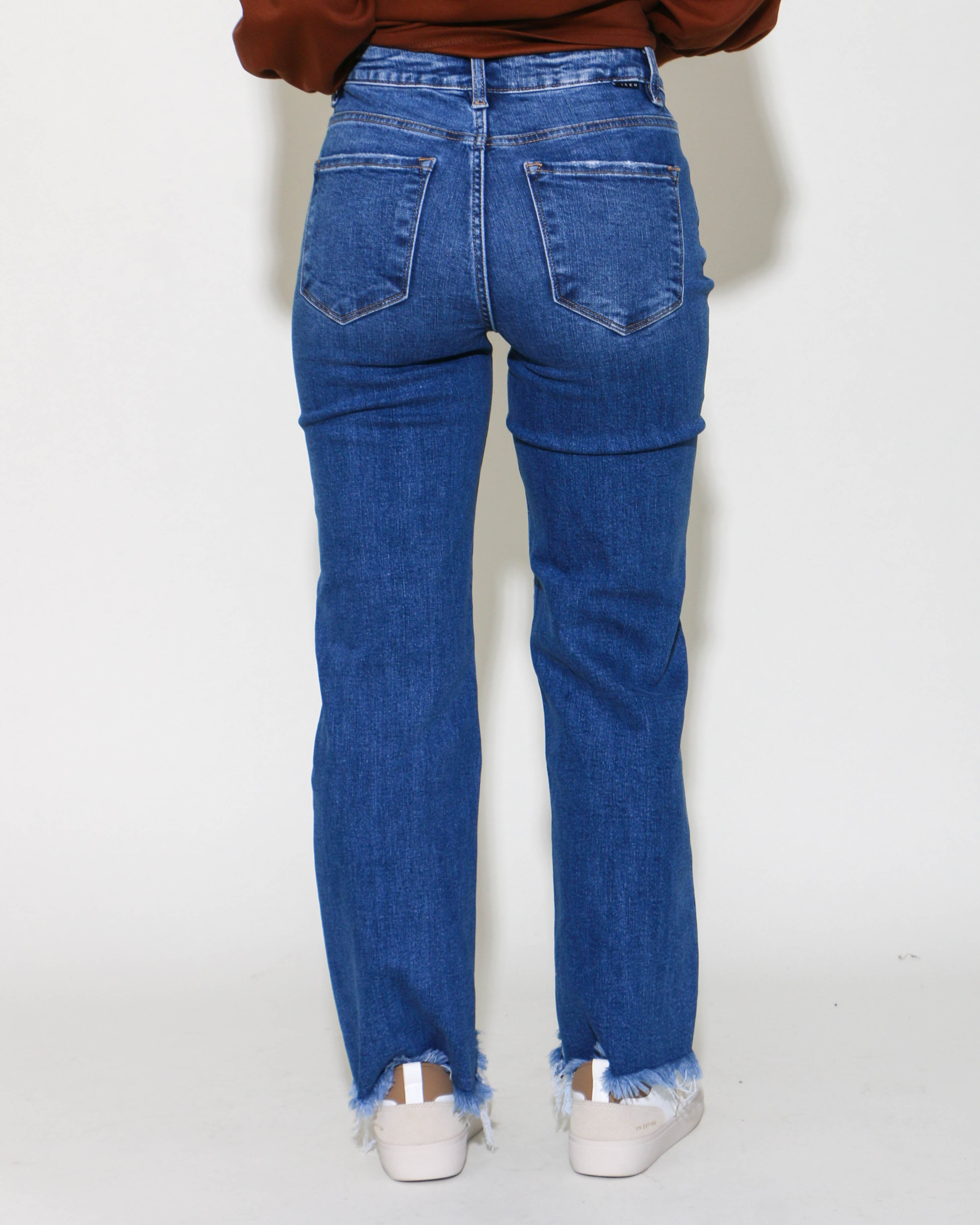 High Rise Ankle Straight Jeans | Risen