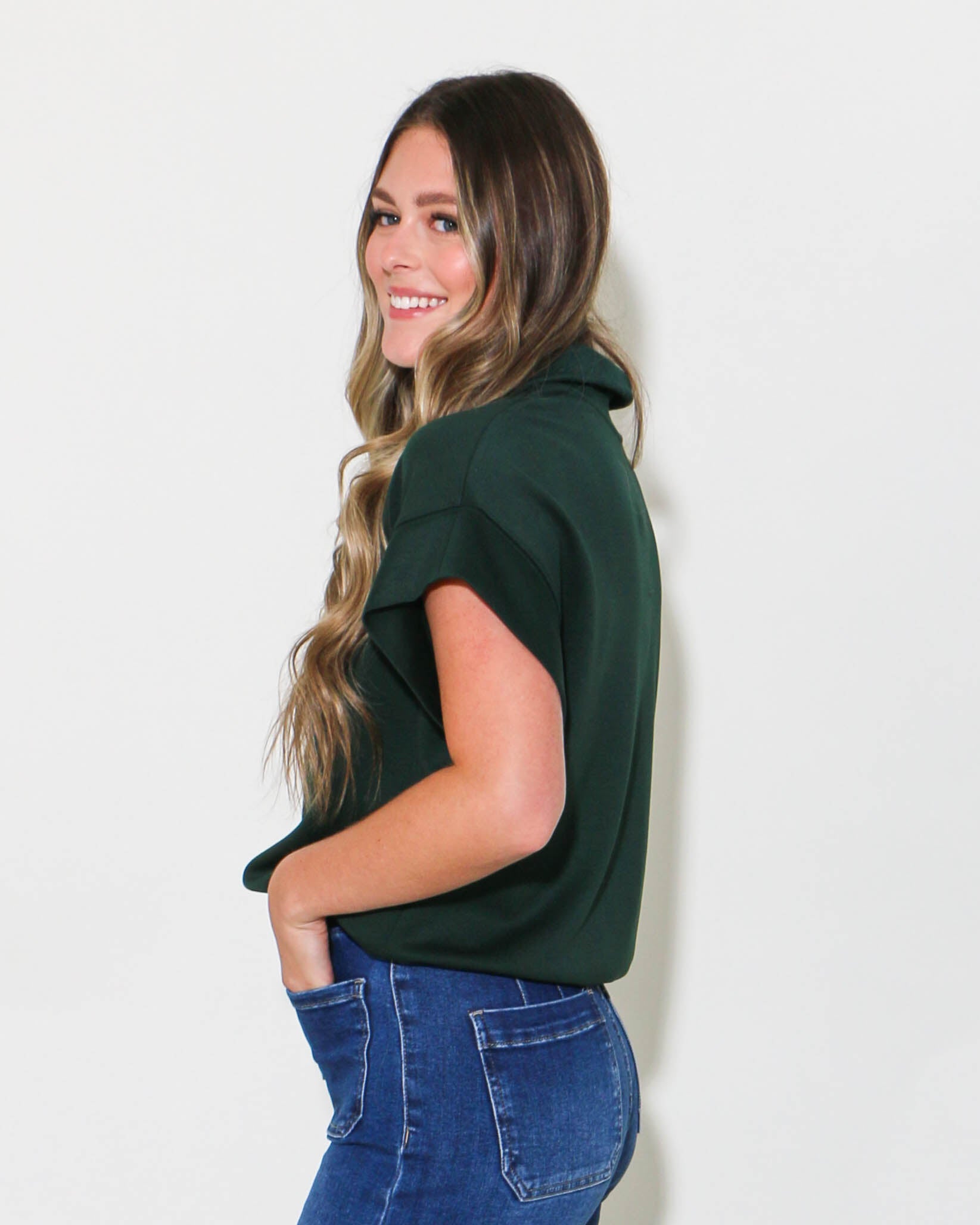 Buttery Soft Knit Pullover in Evergreen