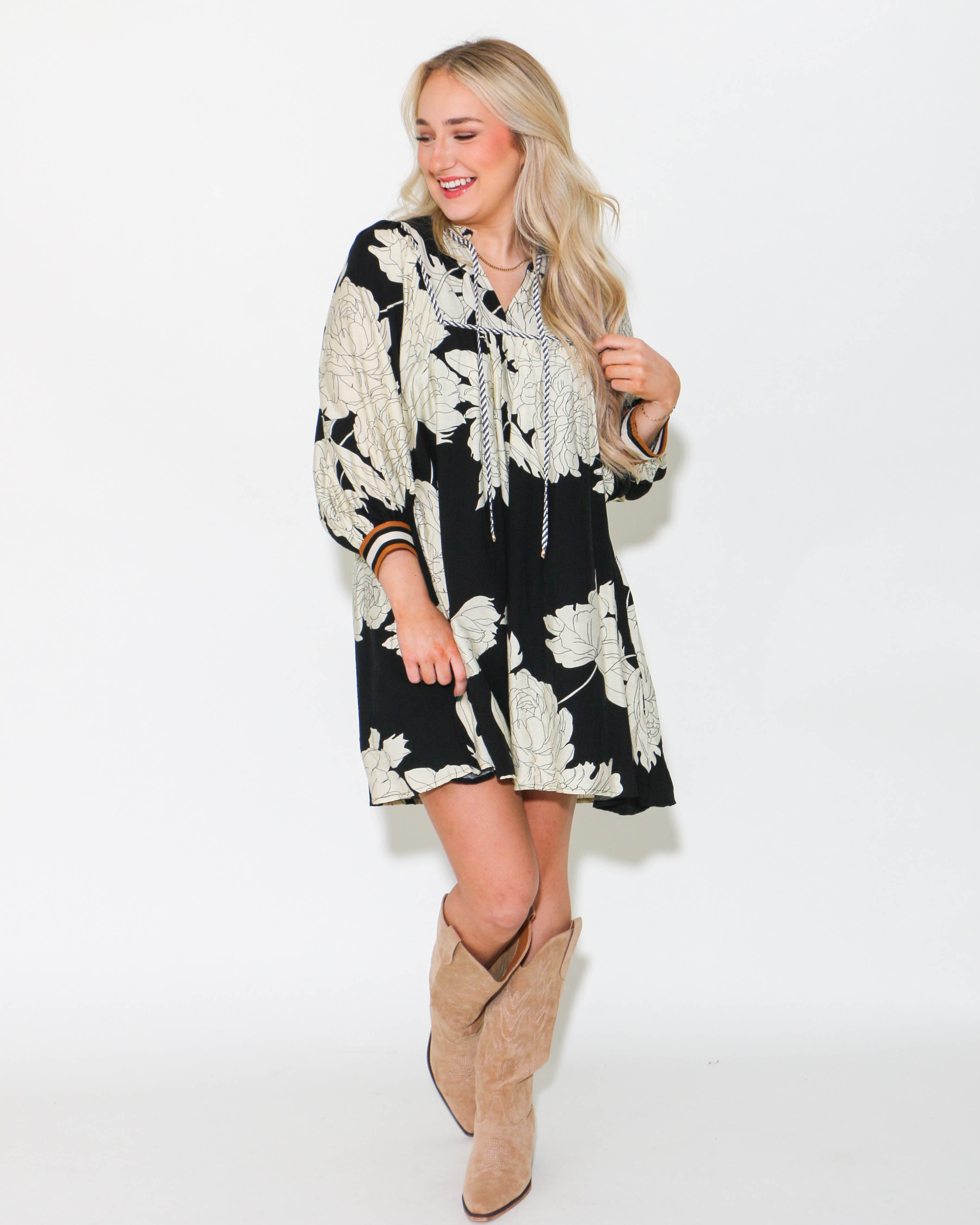 Floral Pullover Mini Dress