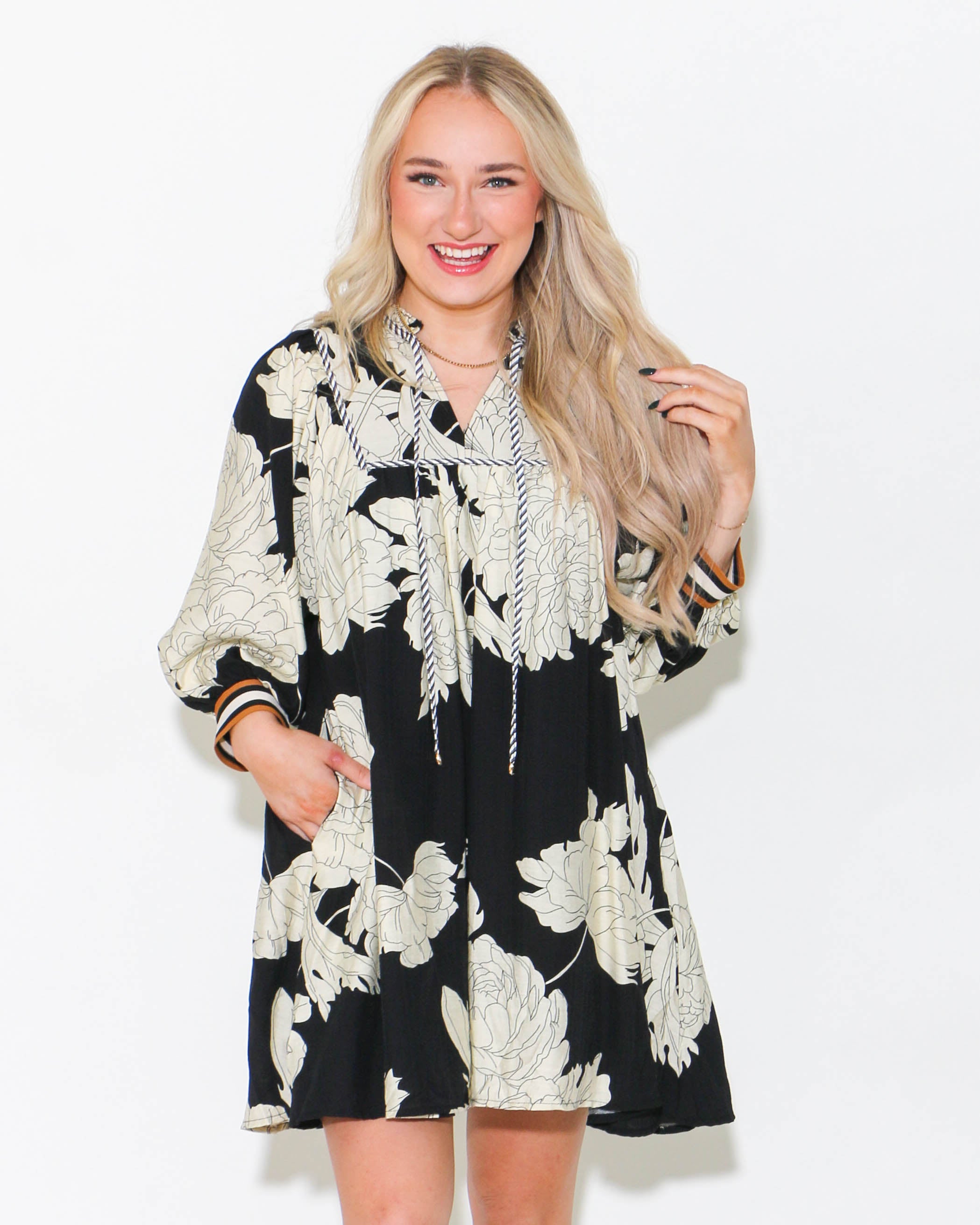 Floral Pullover Mini Dress