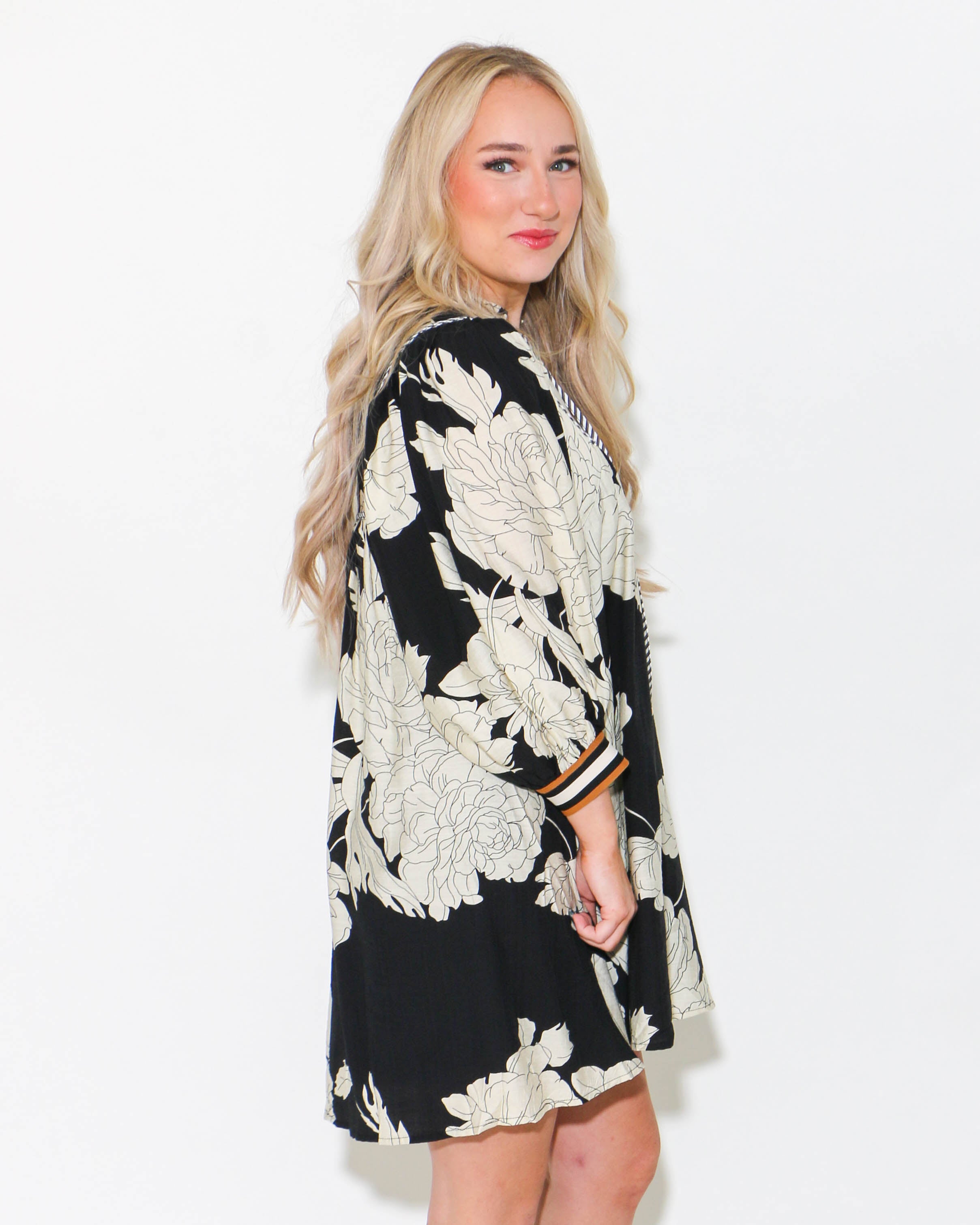 Floral Pullover Mini Dress