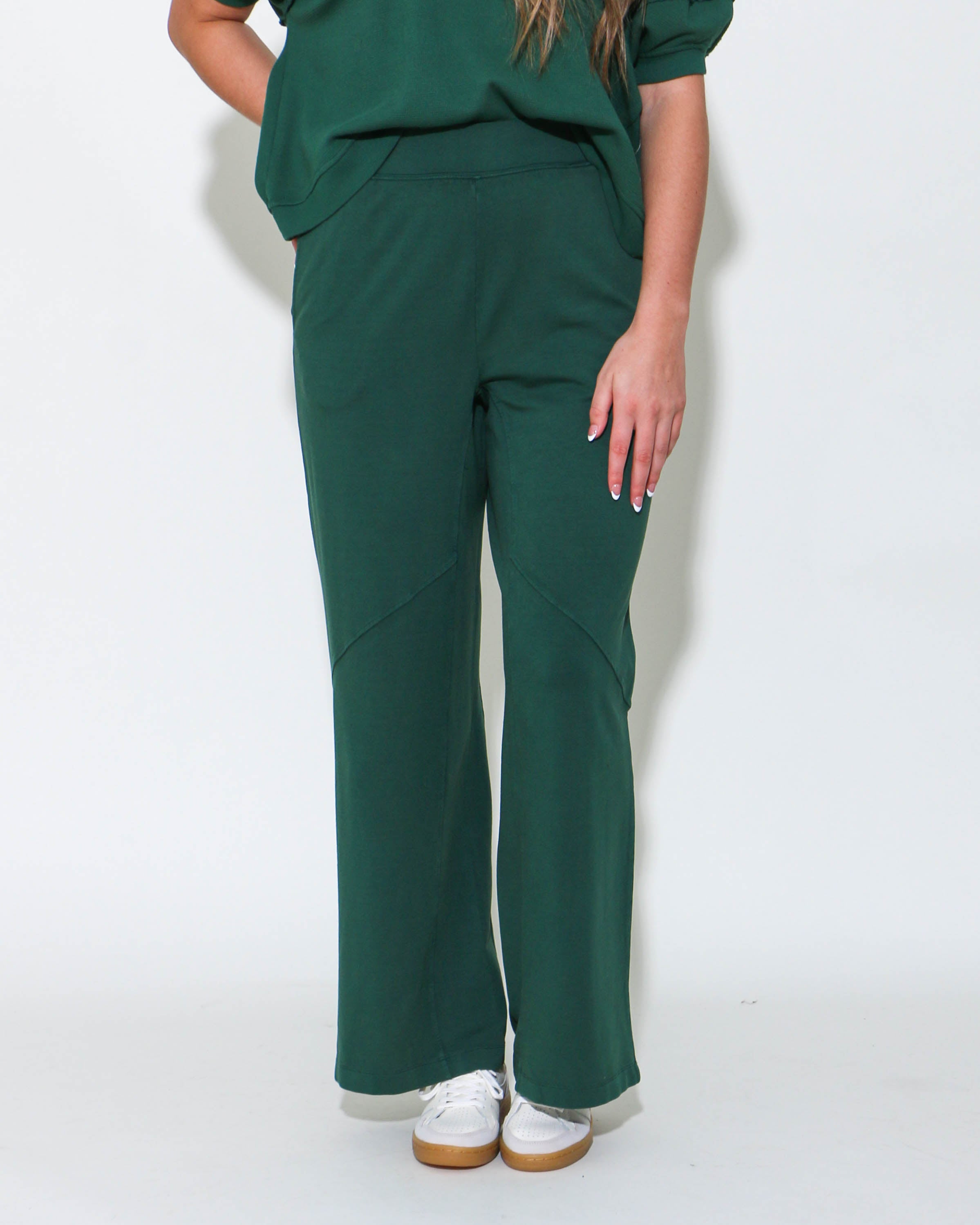 Hunter Green Bubble Sleeve Set