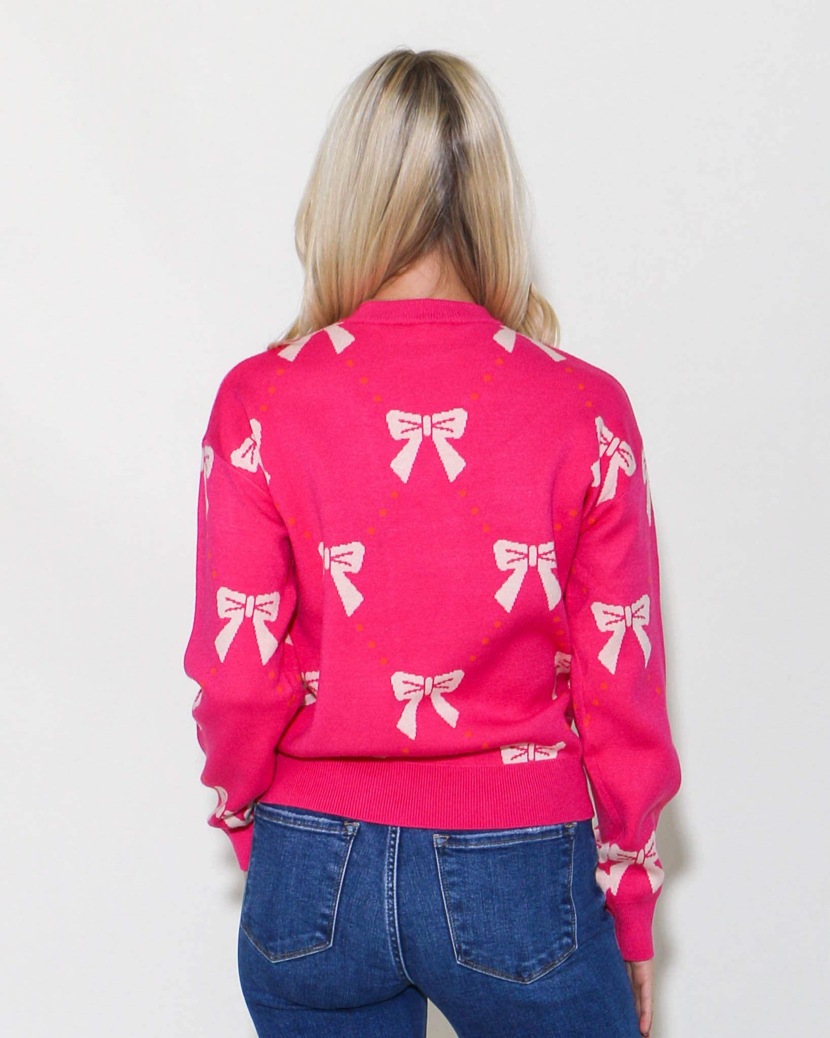 THML Pink Ribbon Knit Sweater