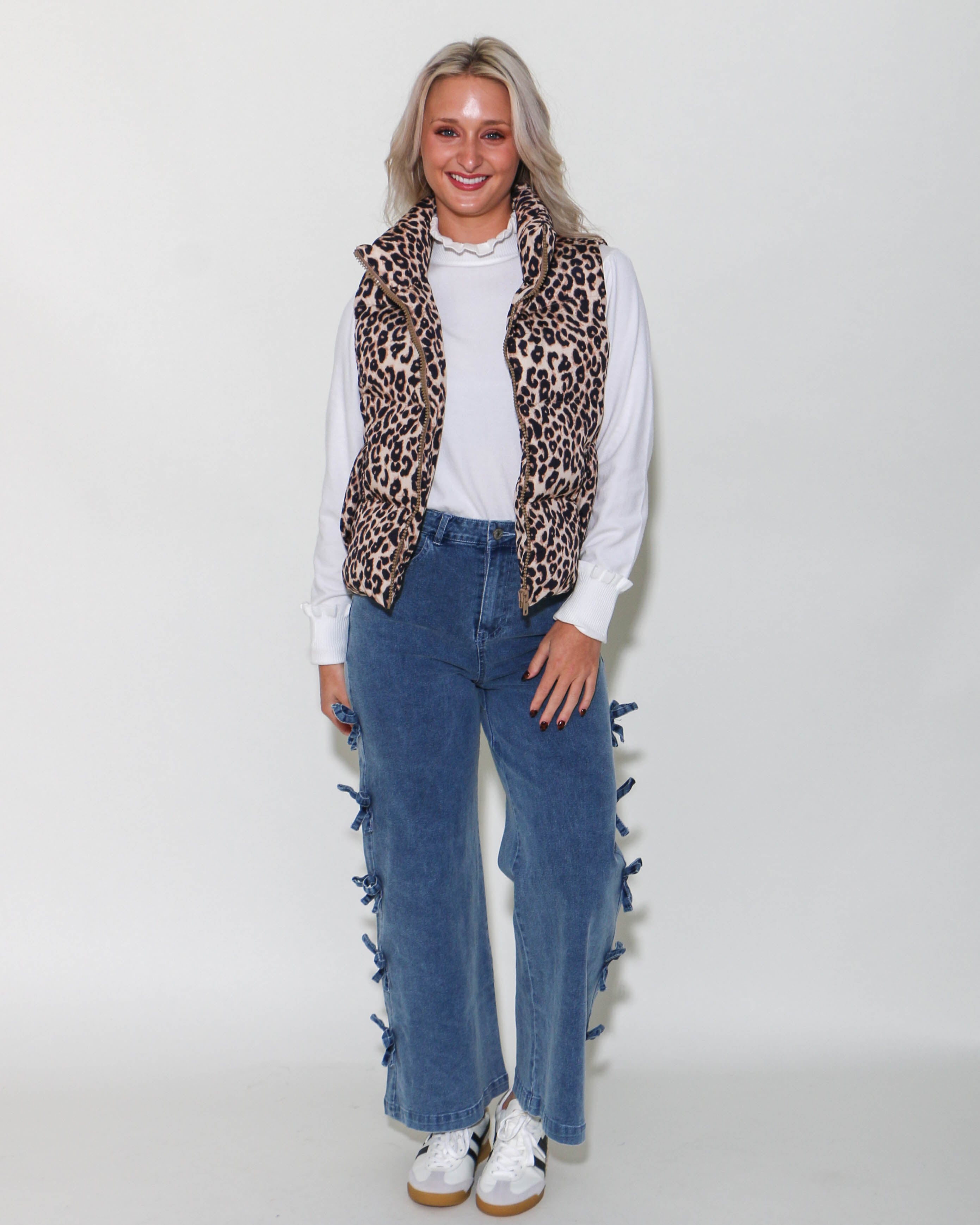 Leopard Puffer Vest