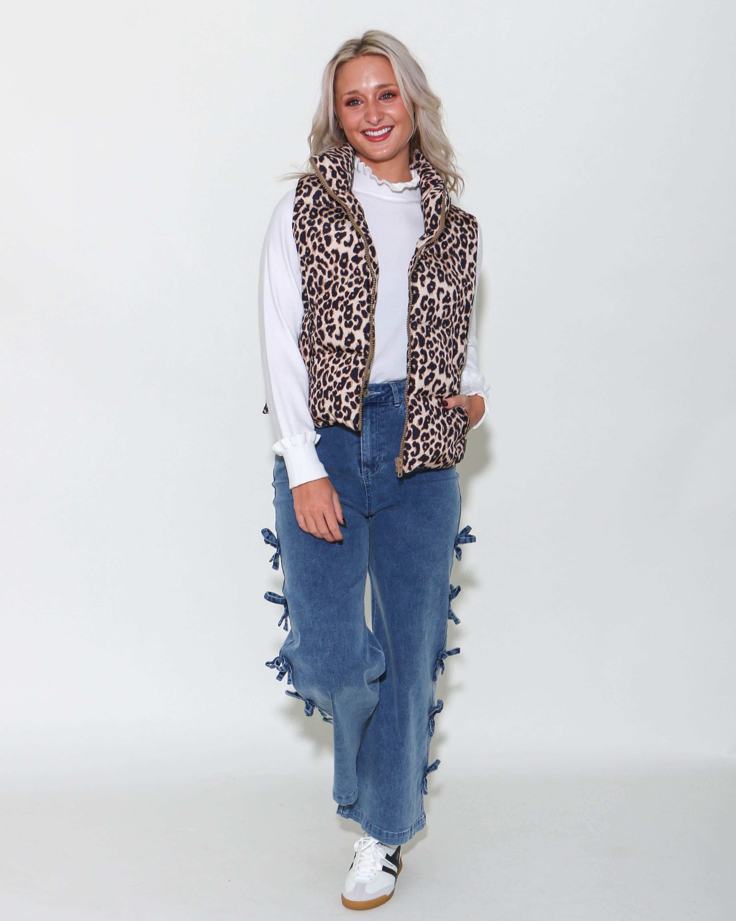 Leopard Puffer Vest