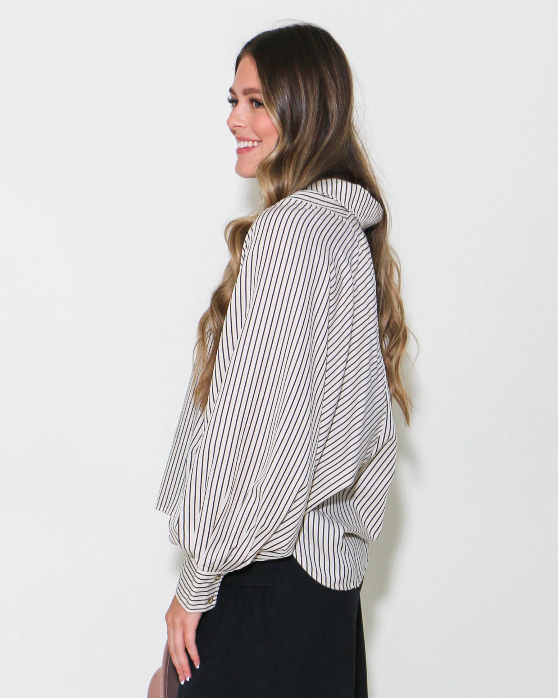 Raglan Stripe Long Sleeve Top