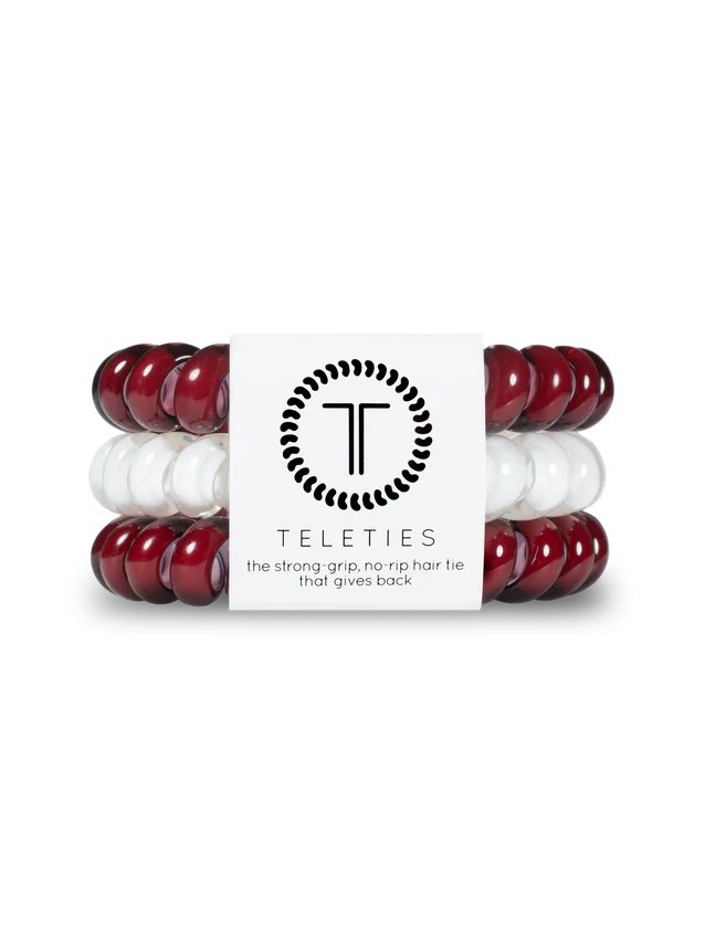 Maroon and White Large Teleties