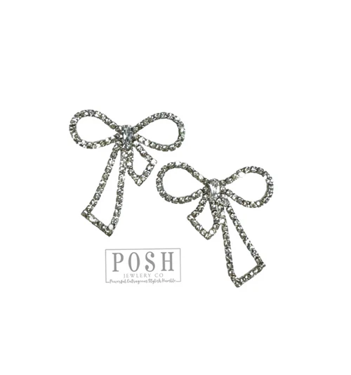 Rhinestone Bow Earring