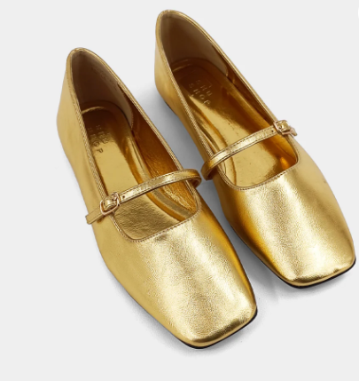 Adele Gold Ballet Flat