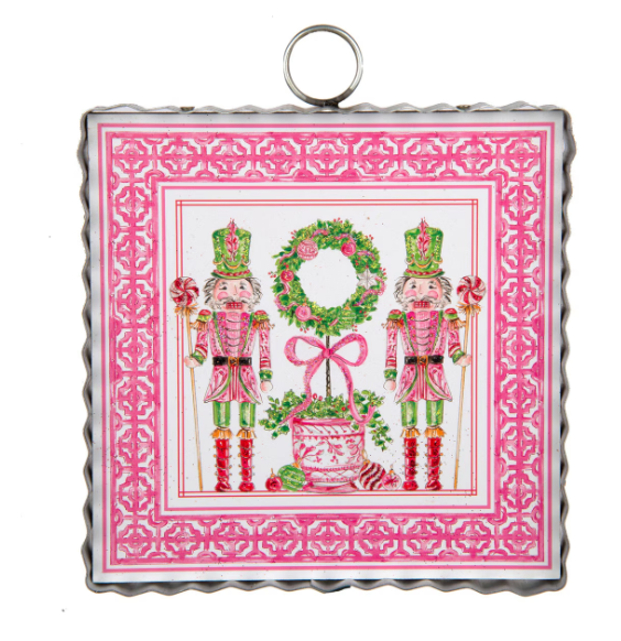 Mini Pink Nutcrackers Print Charm