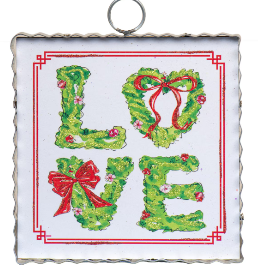 Mini Boxwood Love Print Charm