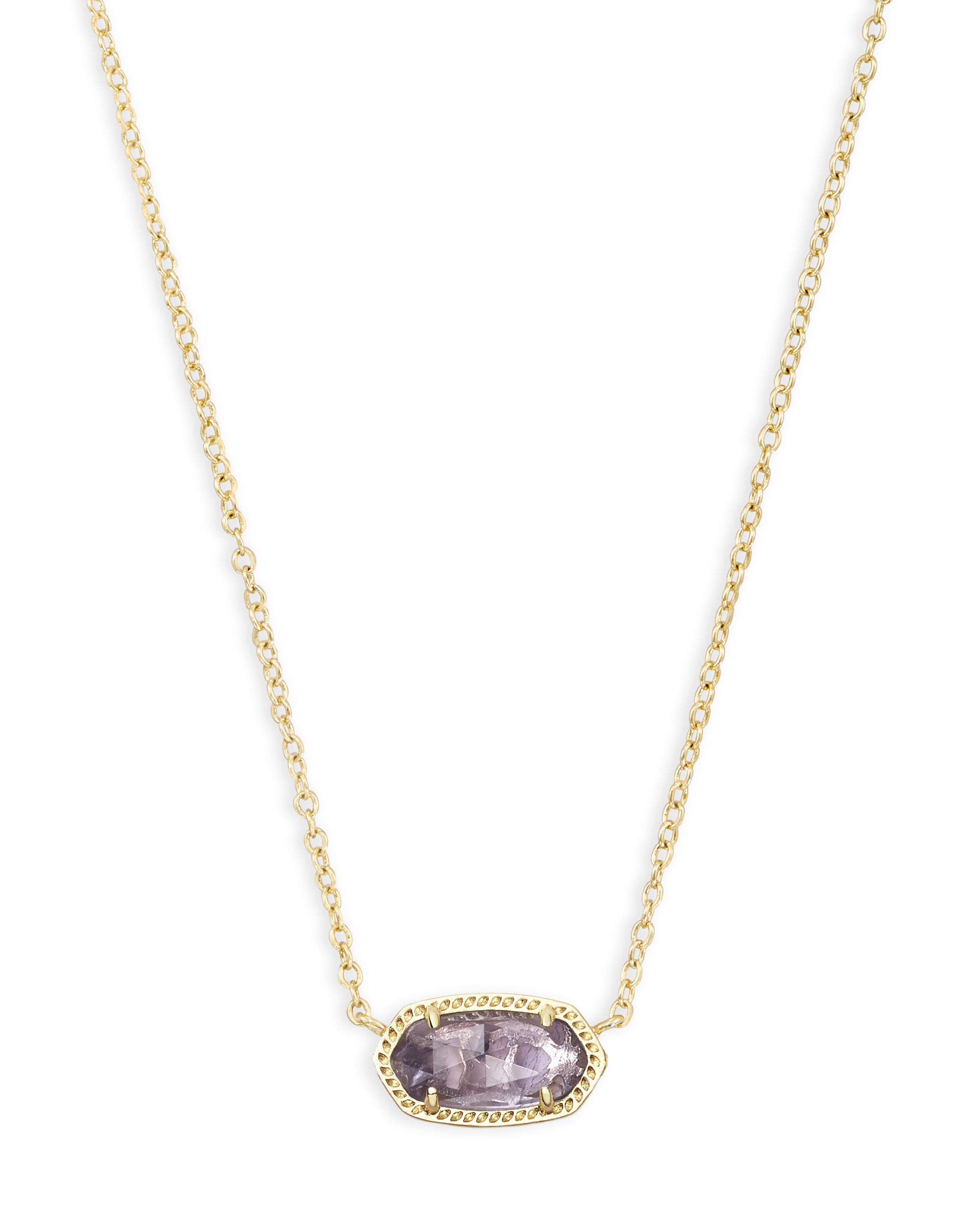 Elisa Necklace in Gold Purple Amethyst