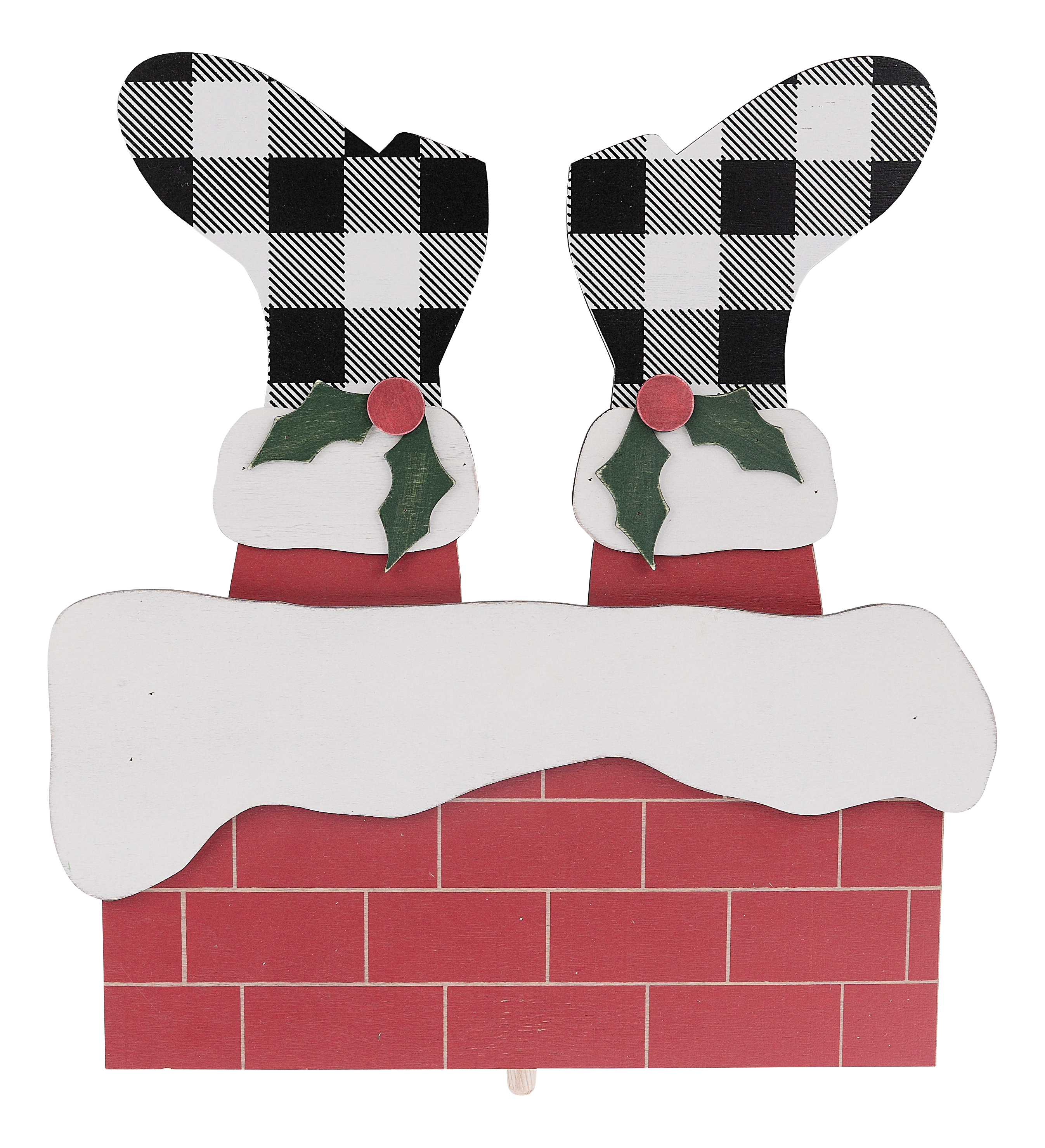 Santa Down The Chimney Topper