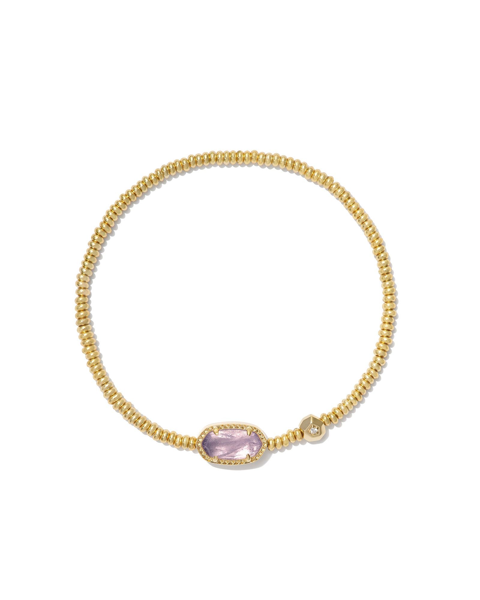 Grayson Stretch Bracelet in Gold Amethyst