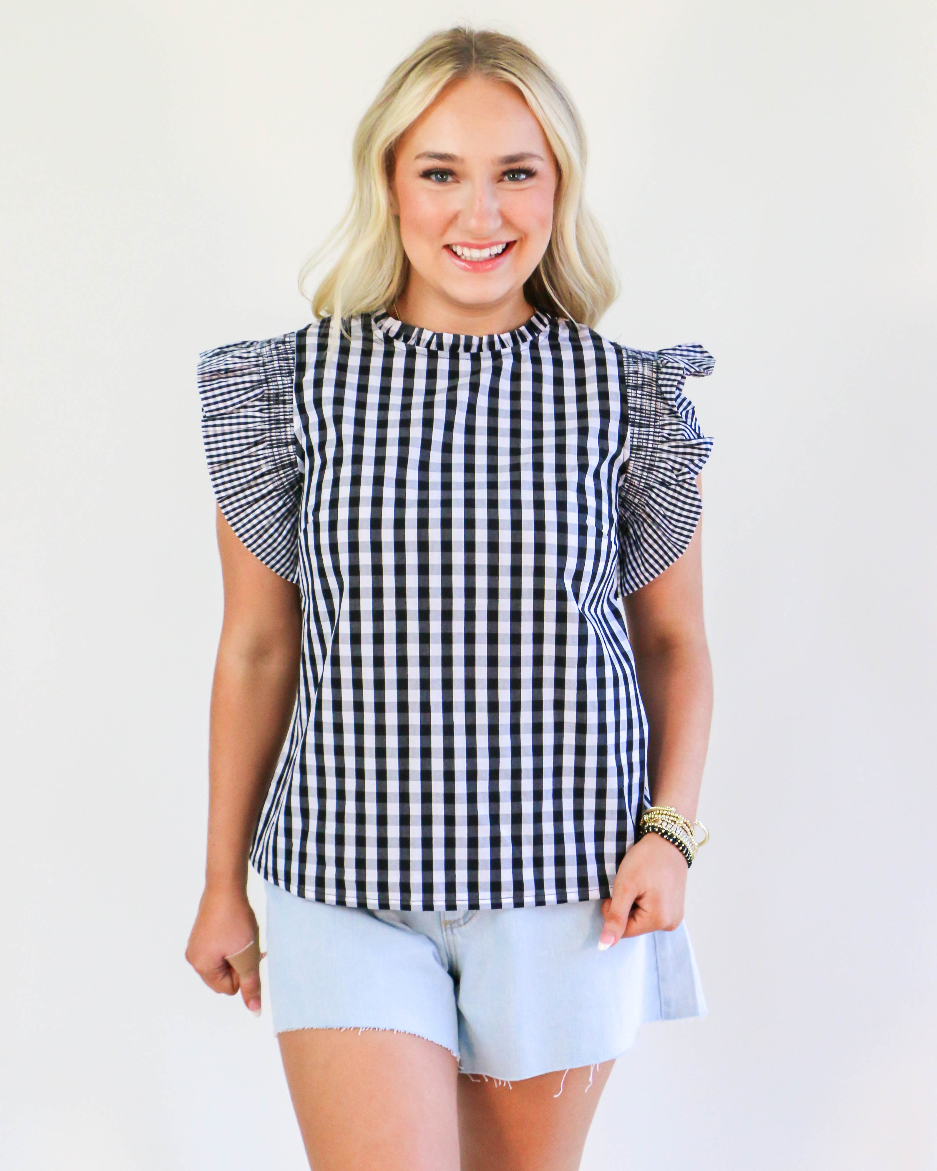 Black Checkered Tank