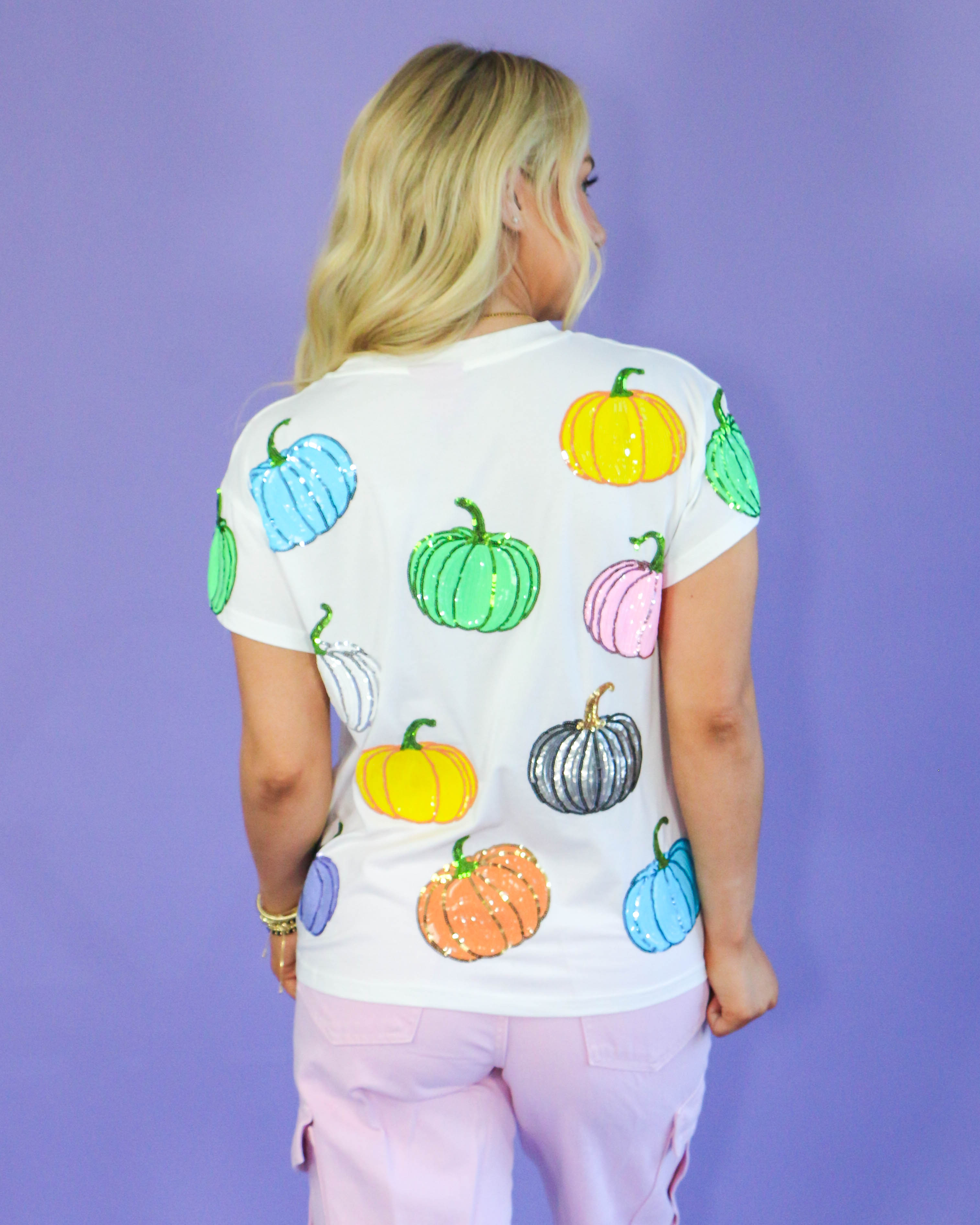 White Multi Pumpkin Tee