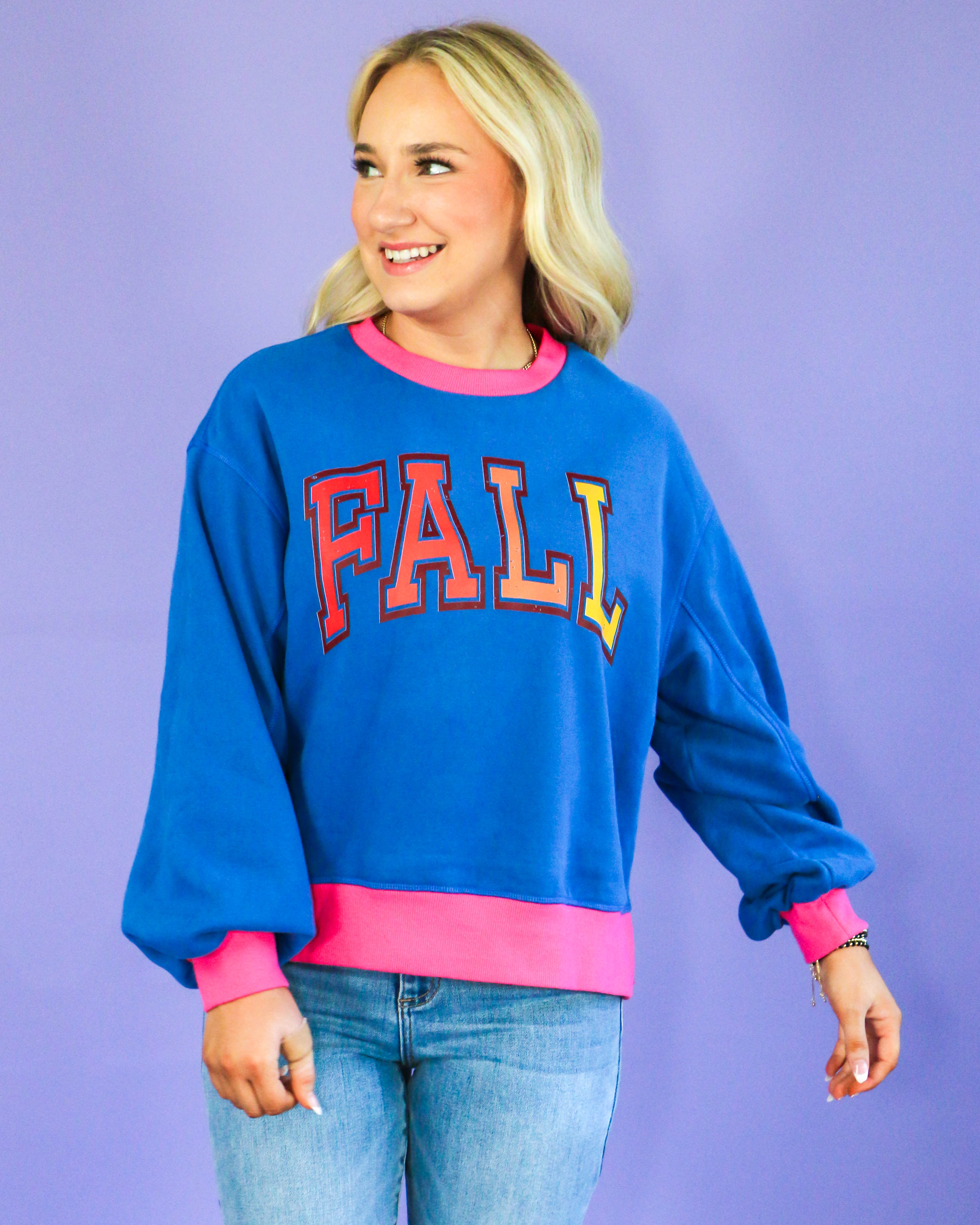 FALL Blue Sweatshirt