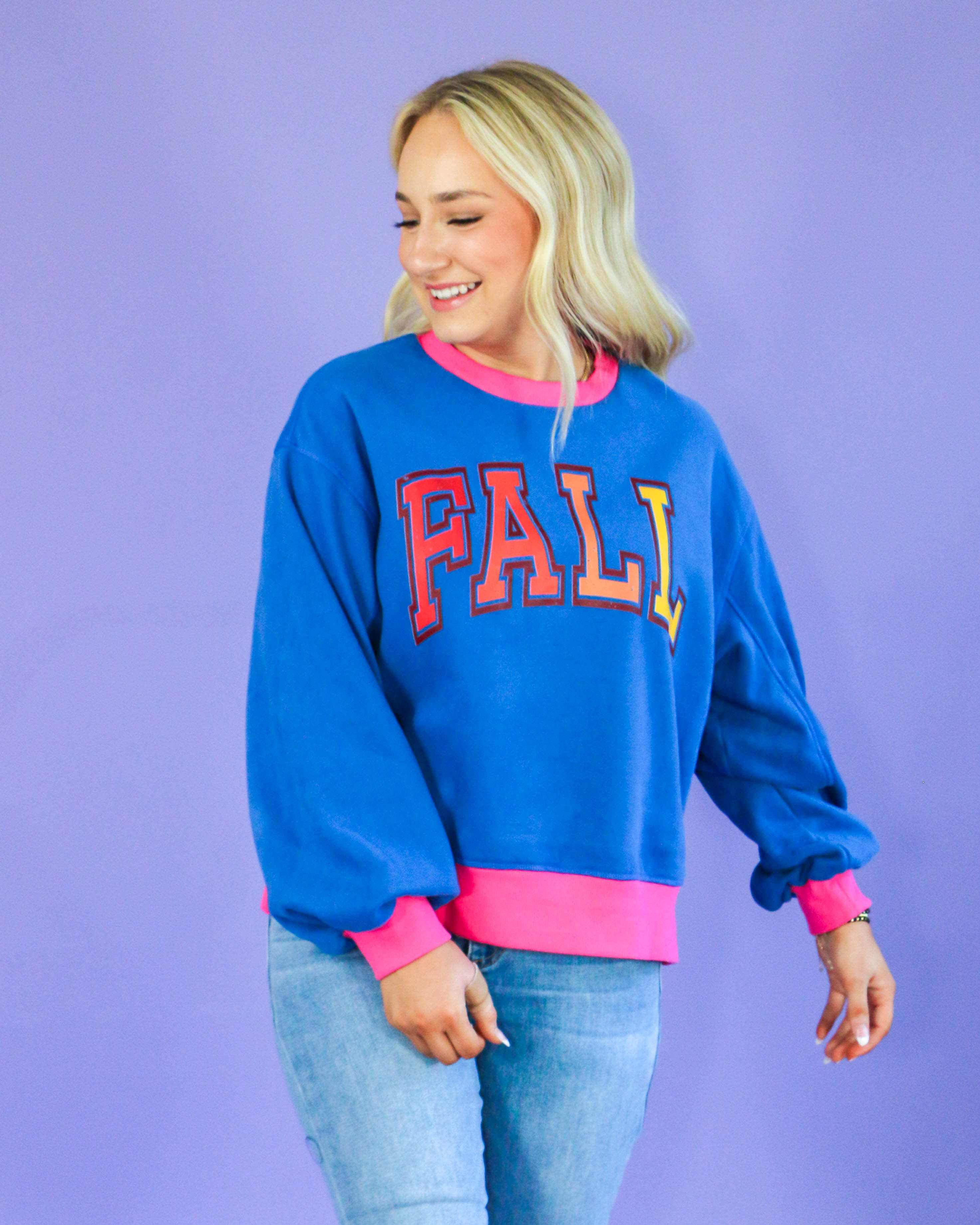 FALL Blue Sweatshirt