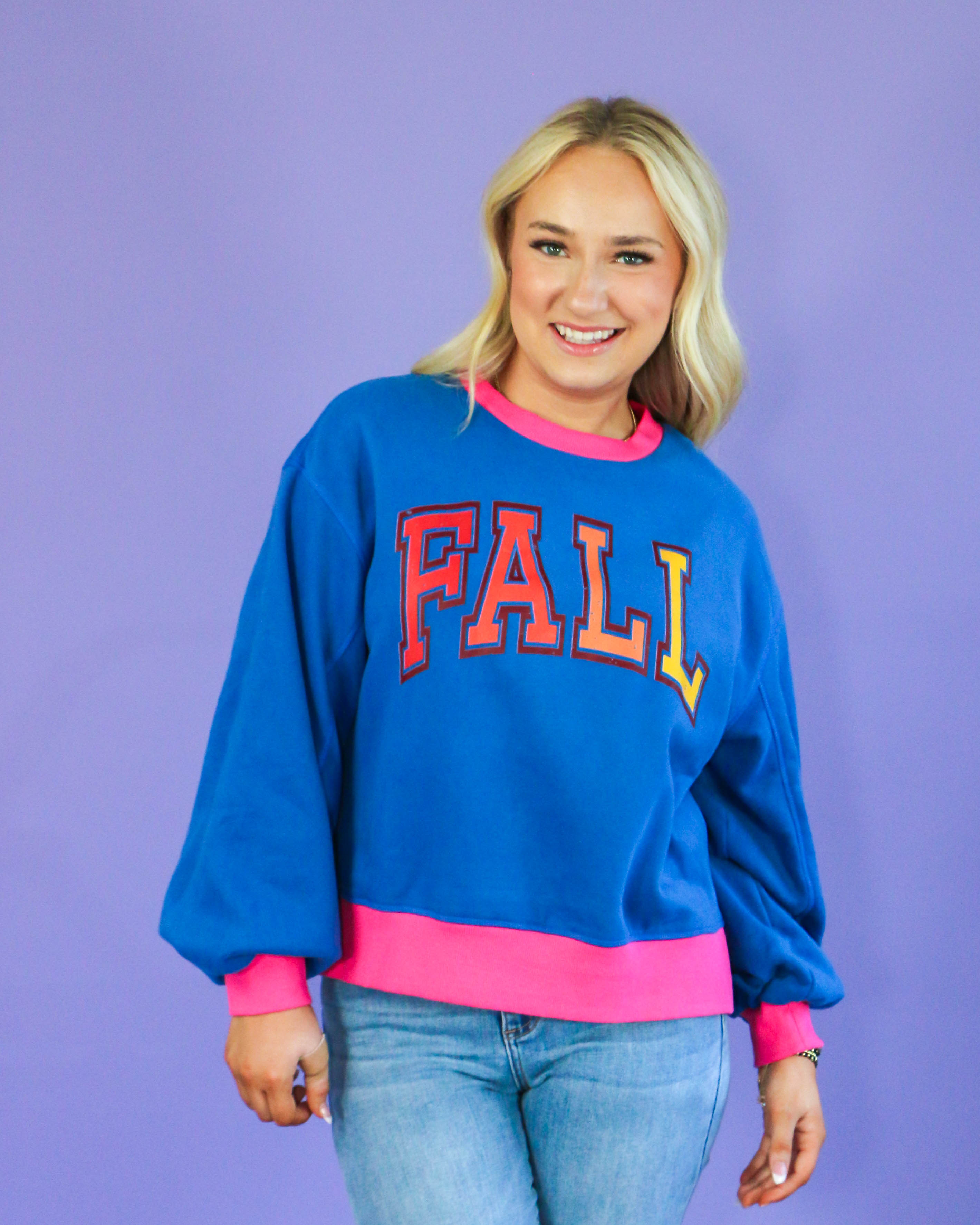 FALL Blue Sweatshirt