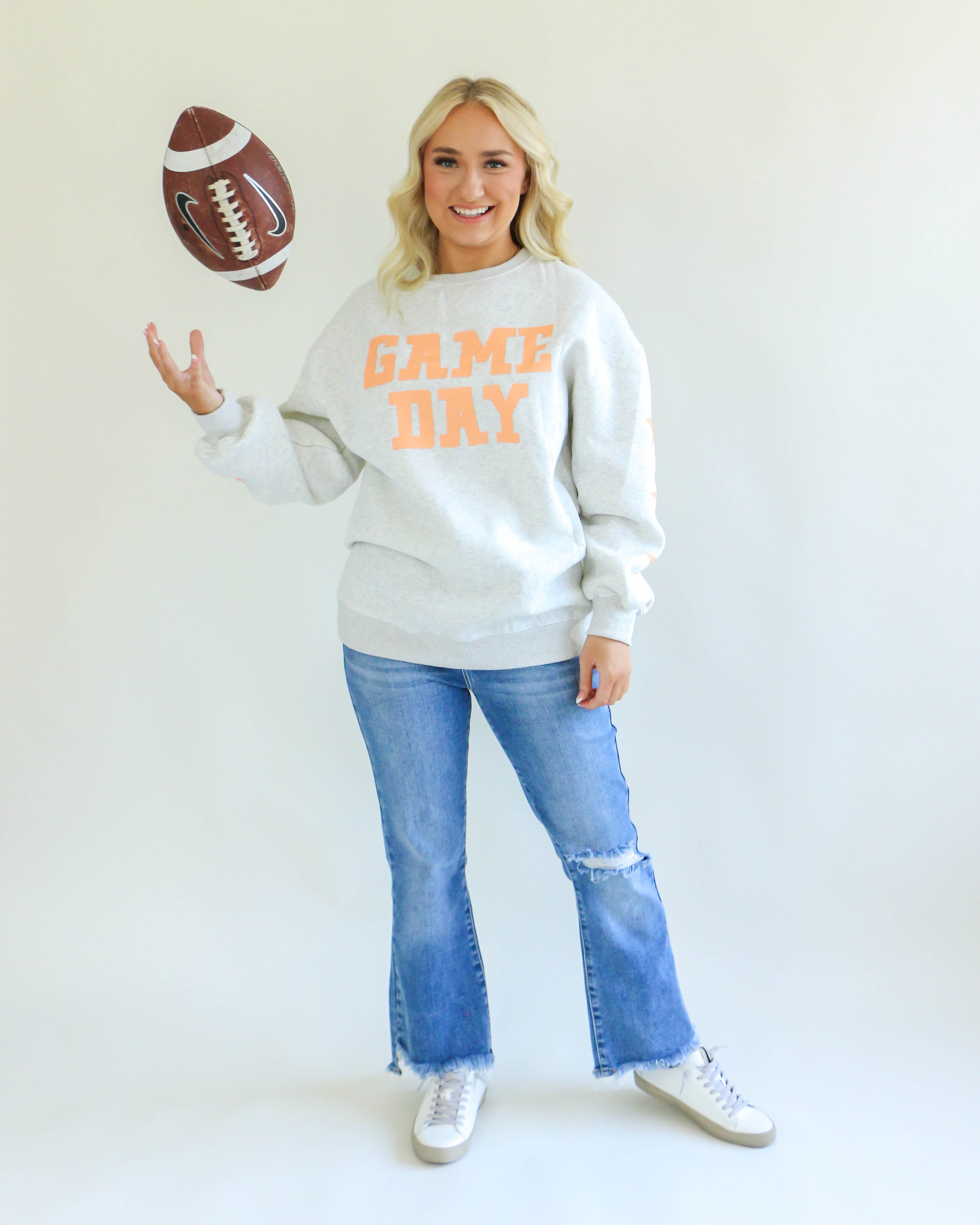 Game Day Star Sweatshirt in Orange