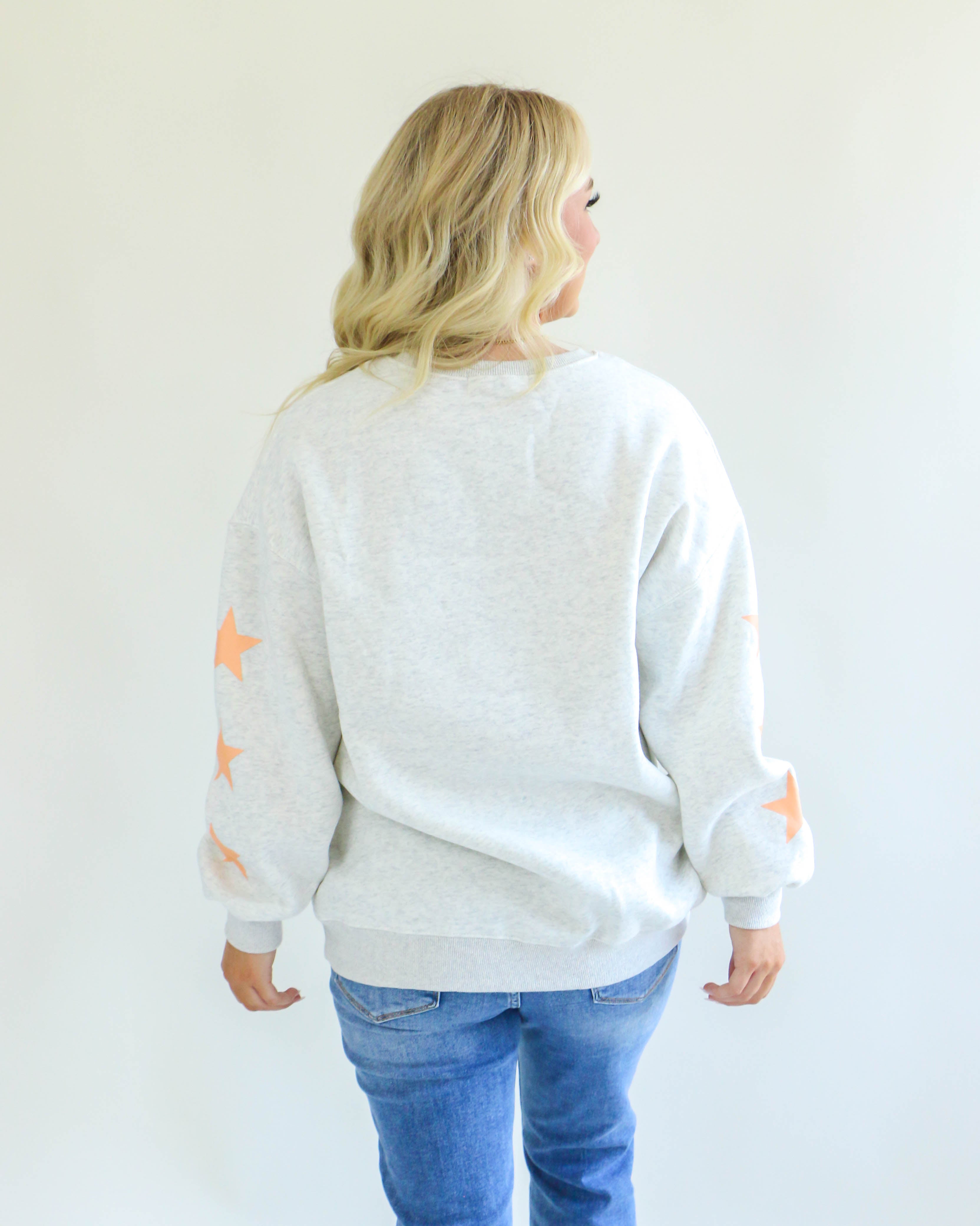 Game Day Star Sweatshirt in Orange